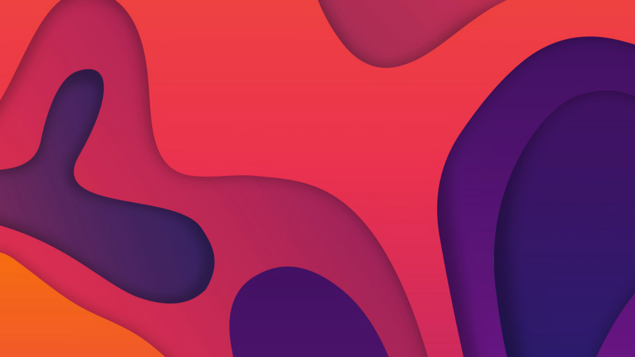 Patrón, Ios 16, Morado, Naranja, Arte. Wallpaper in 1280x720 Resolution