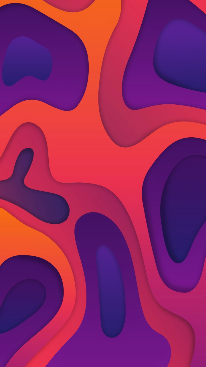 Pattern, Ios 16, Colorfulness, Purple, Orange. Wallpaper in 720x1280 Resolution