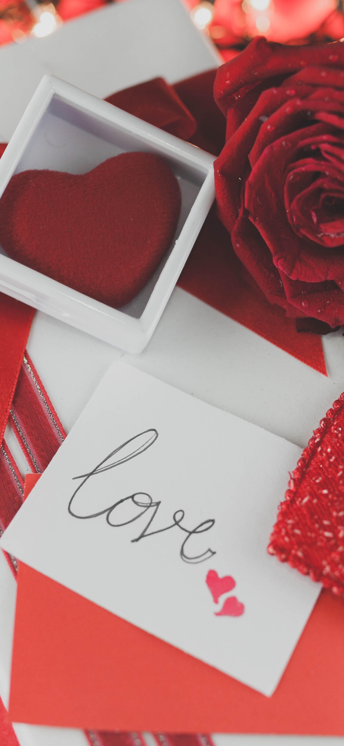 le Jour de Valentines, Roses, Les Roses de Jardin, Red, Cœur. Wallpaper in 1125x2436 Resolution