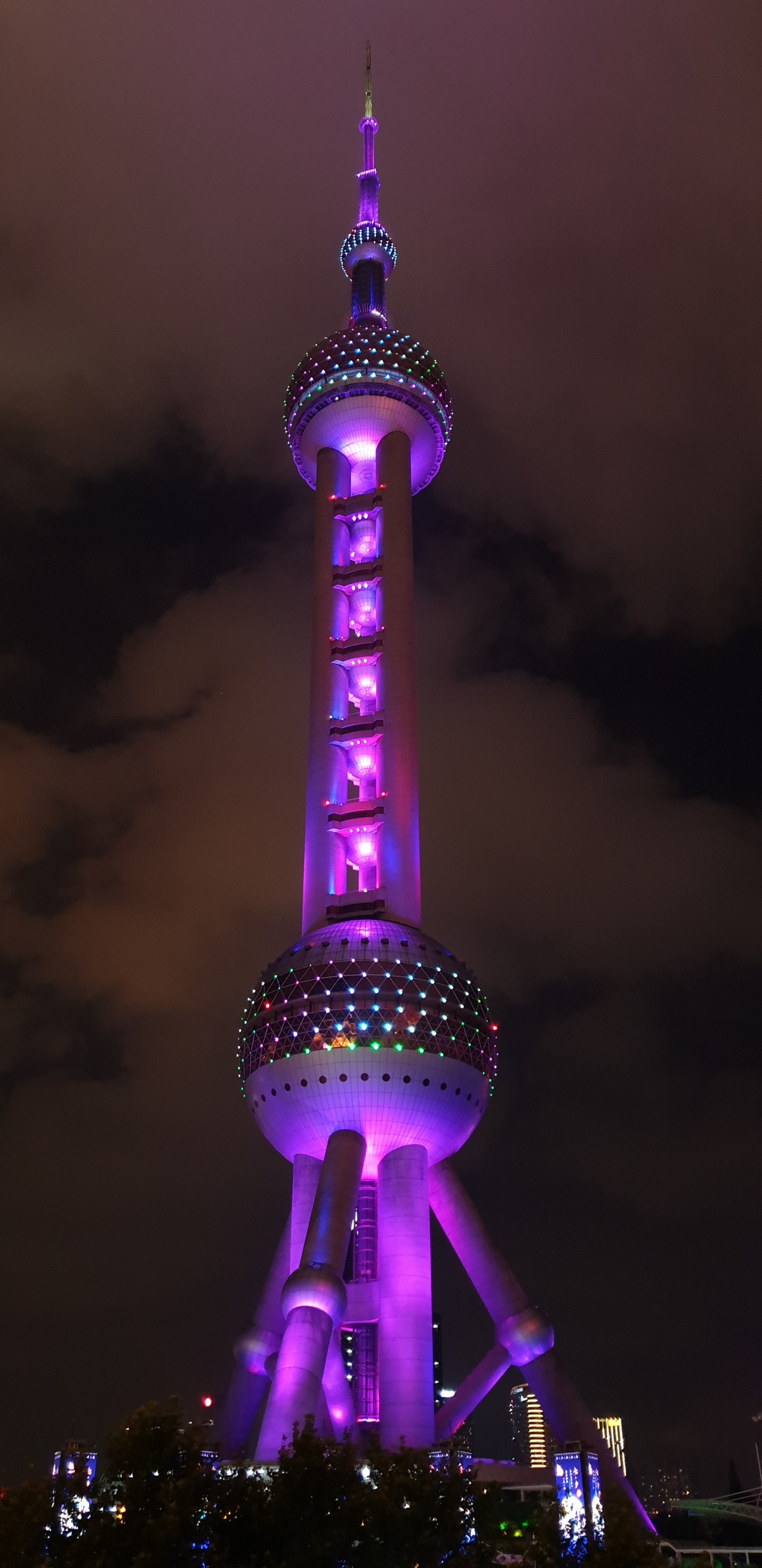 城市, 旅游业, 光, 紫色的, 里程碑 壁纸 1440x2960 允许