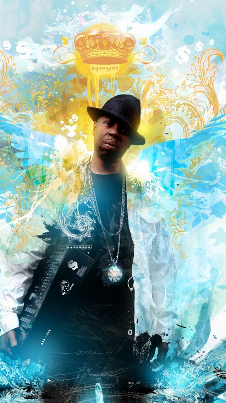 J Dilla, Deux Mille Neuf, Illustration, Art, Blue. Wallpaper in 750x1334 Resolution