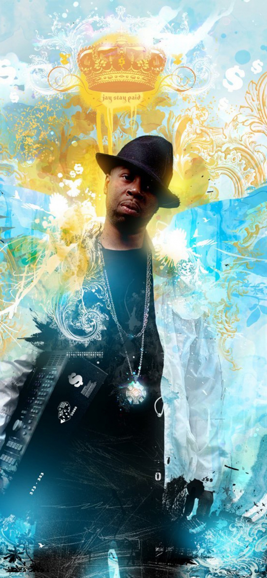 J Dilla, Jay Stay Paid, 2009, Dilla Beats, Illustration. Wallpaper in 1125x2436 Resolution