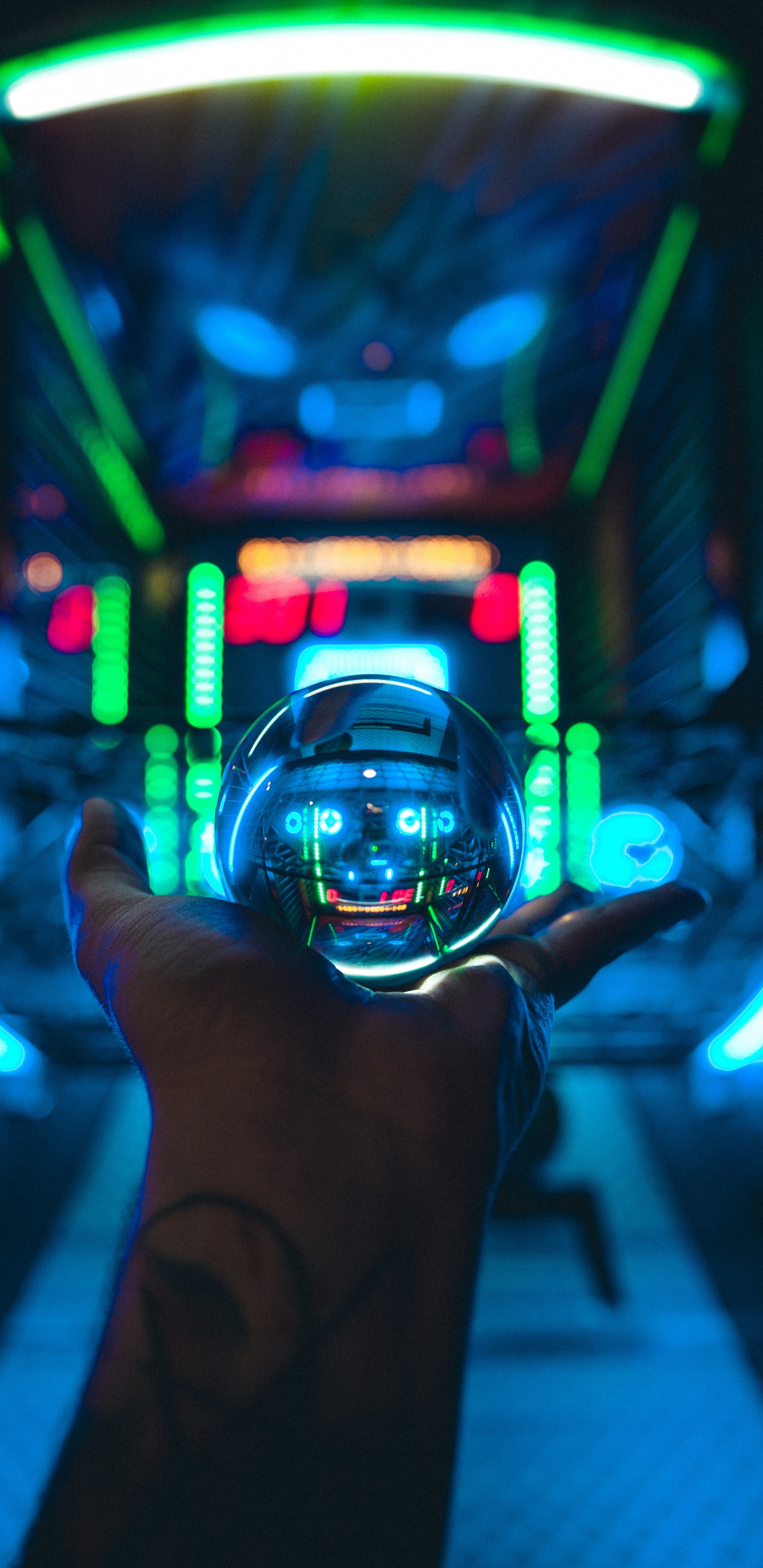 Person Holding Clear Glass Ball. Wallpaper in 1440x2960 Resolution