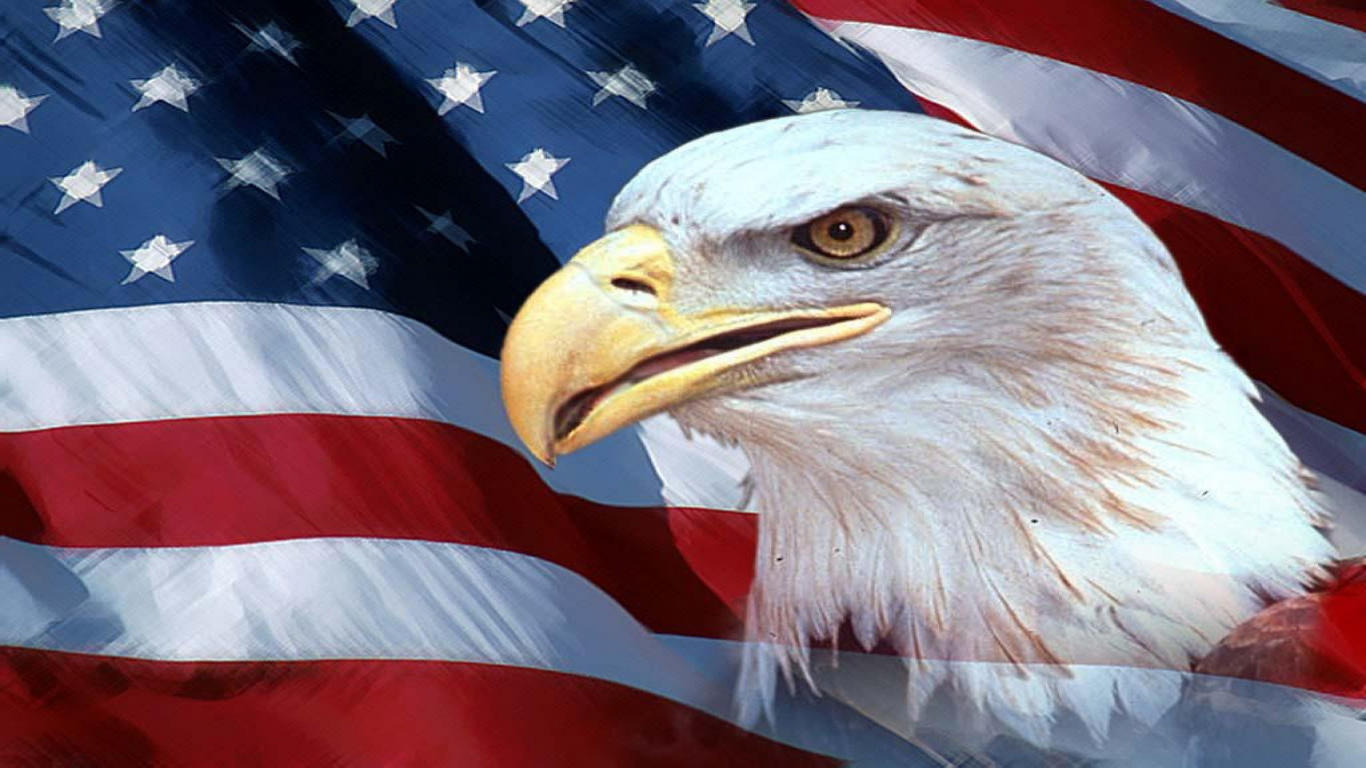 American Flag on American Flag. Wallpaper in 1366x768 Resolution