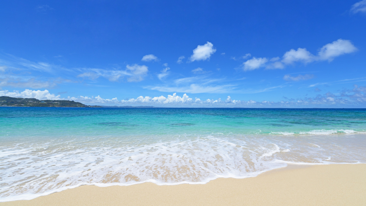 Sea Waves Crashing on Shore During Daytime. Wallpaper in 1280x720 Resolution