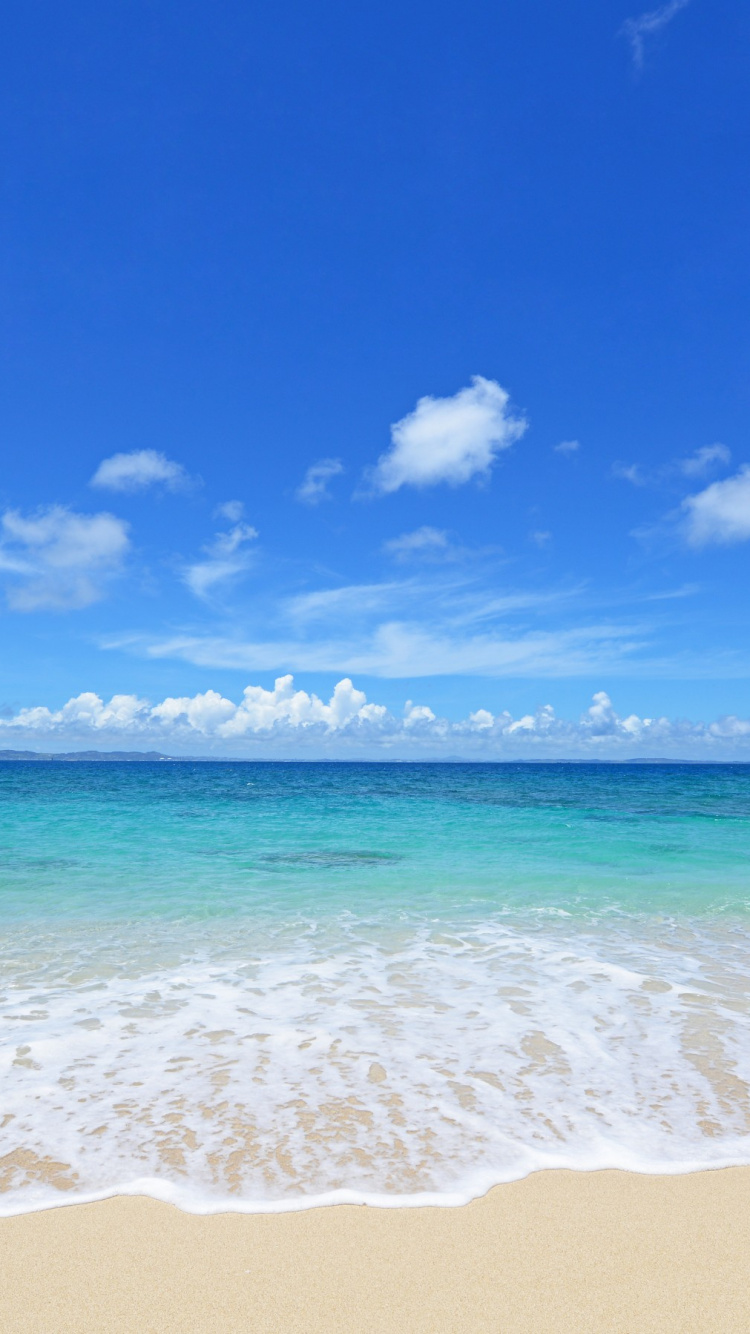Sea Waves Crashing on Shore During Daytime. Wallpaper in 750x1334 Resolution