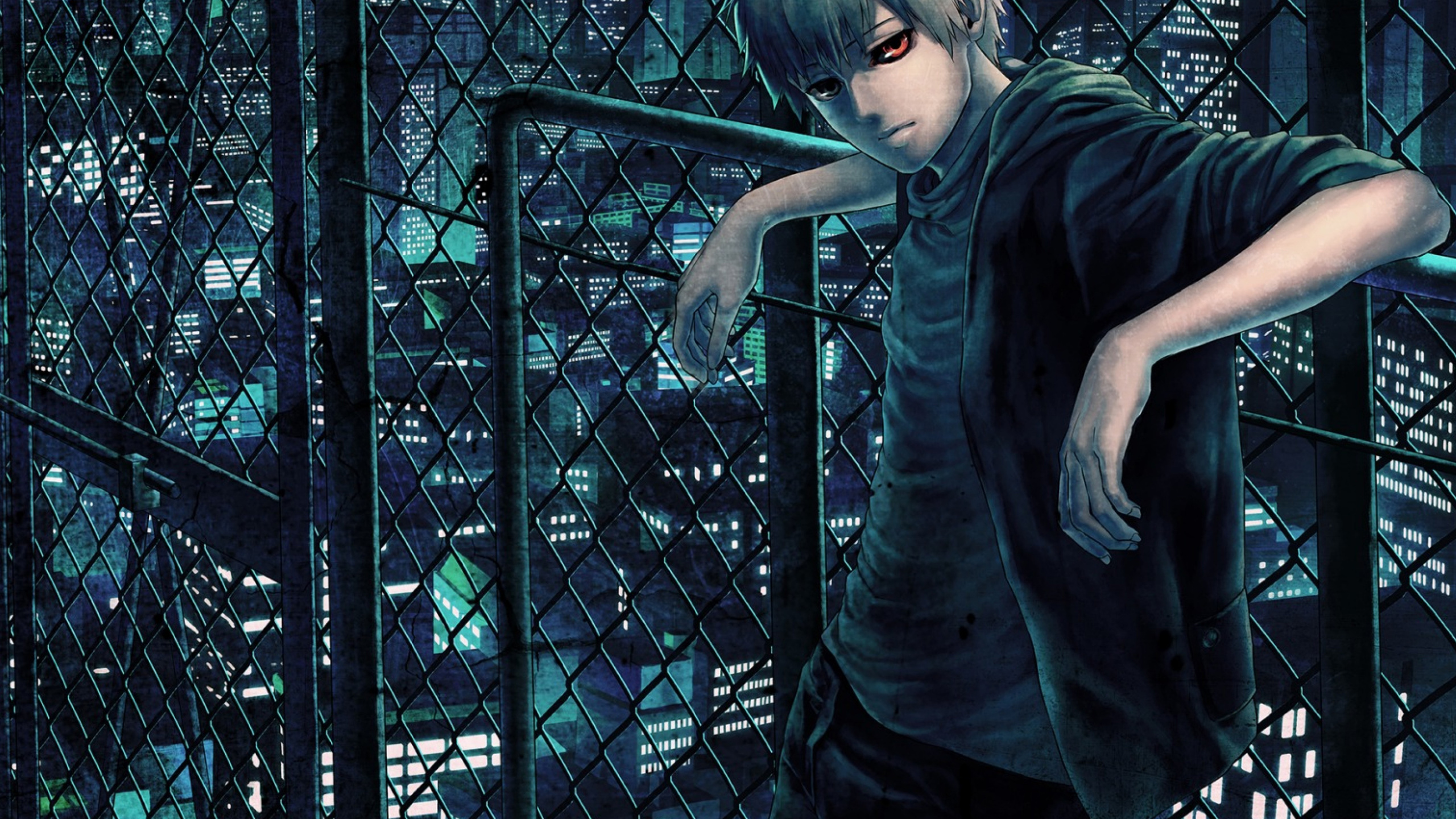 工厂, 森林, 食尸鬼, 女孩, 肯kaneki 壁纸 2560x1440 允许