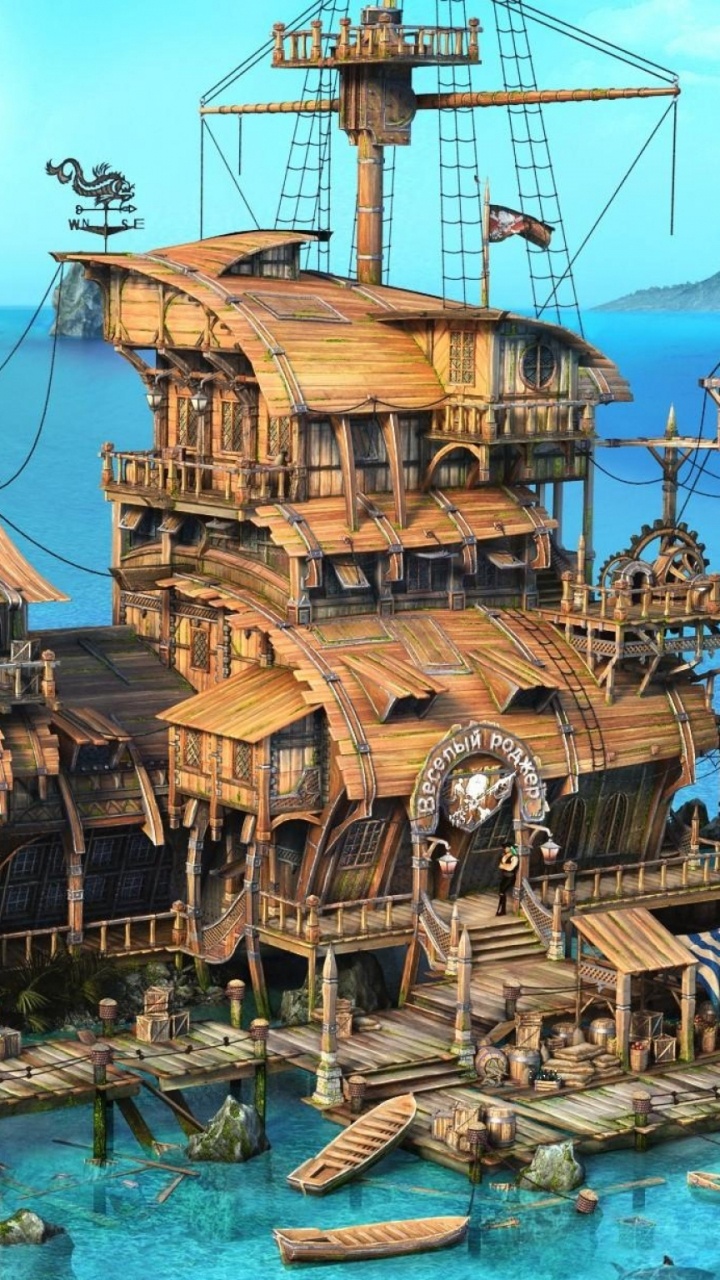 Piratage, Parc Aquatique, le Parc D'attractions, Vacances, Navire. Wallpaper in 720x1280 Resolution