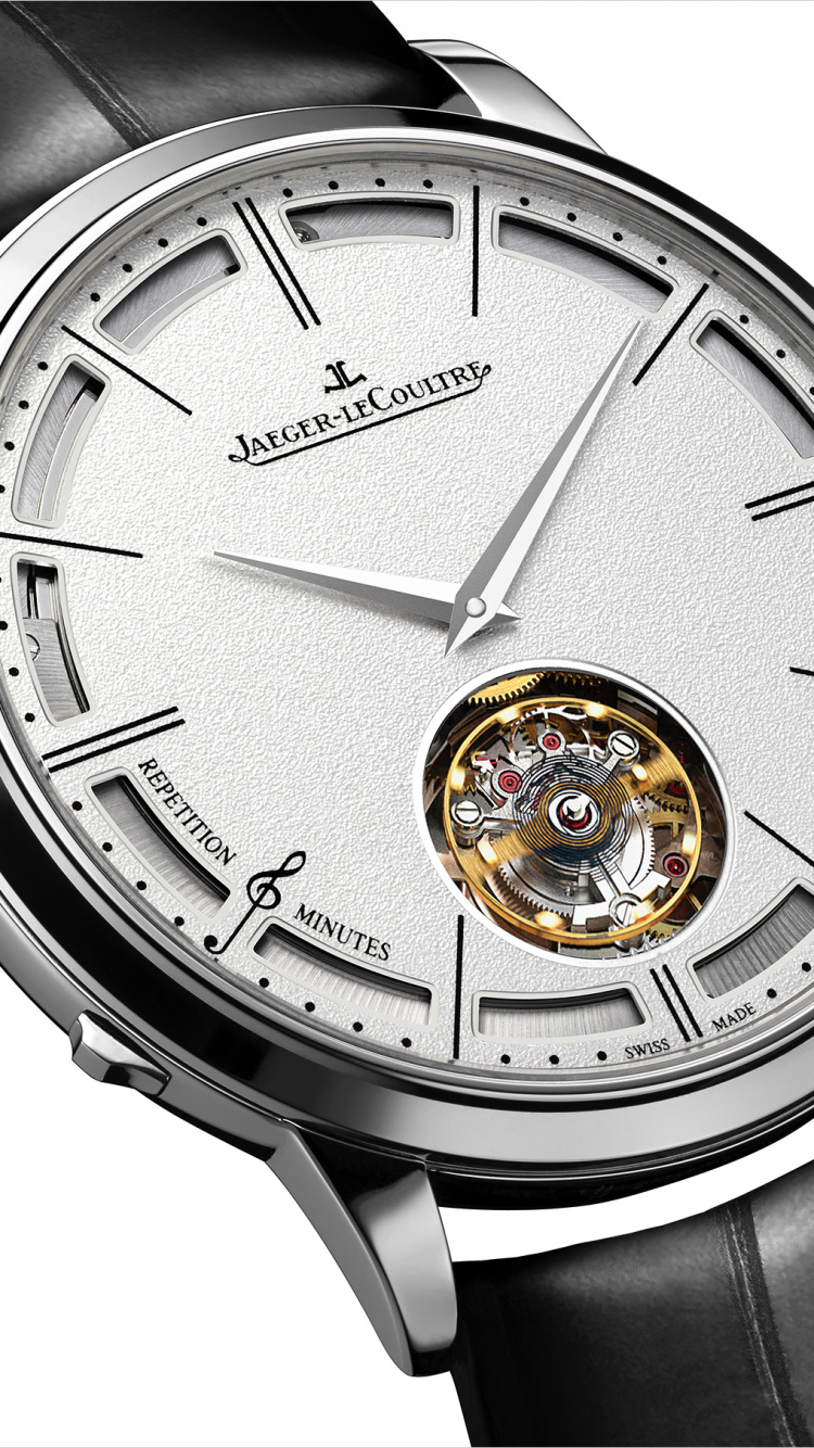 Montre Analogique Ronde Noire et Argentée. Wallpaper in 750x1334 Resolution