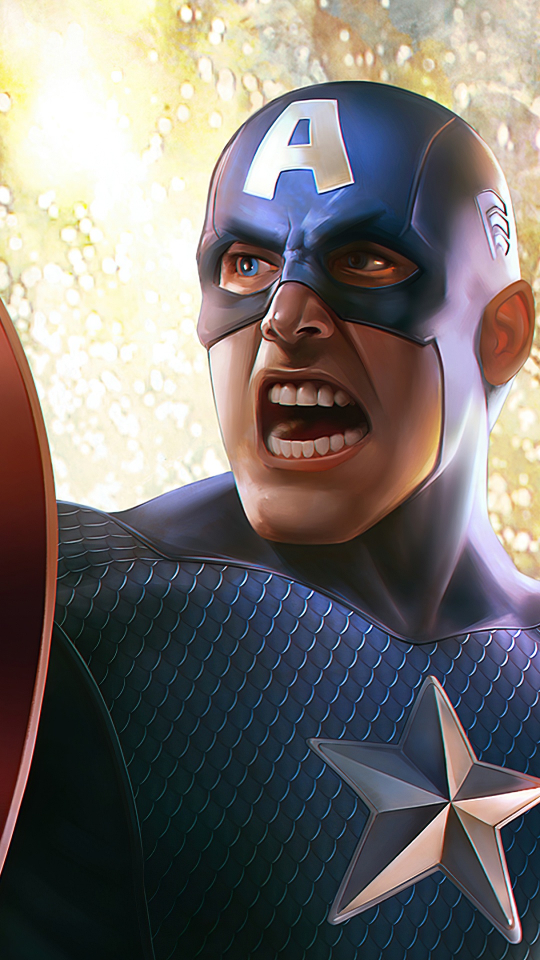 Captain America, Kunst, Superhelden, Digitale Kunst, Kunstwerk. Wallpaper in 1080x1920 Resolution