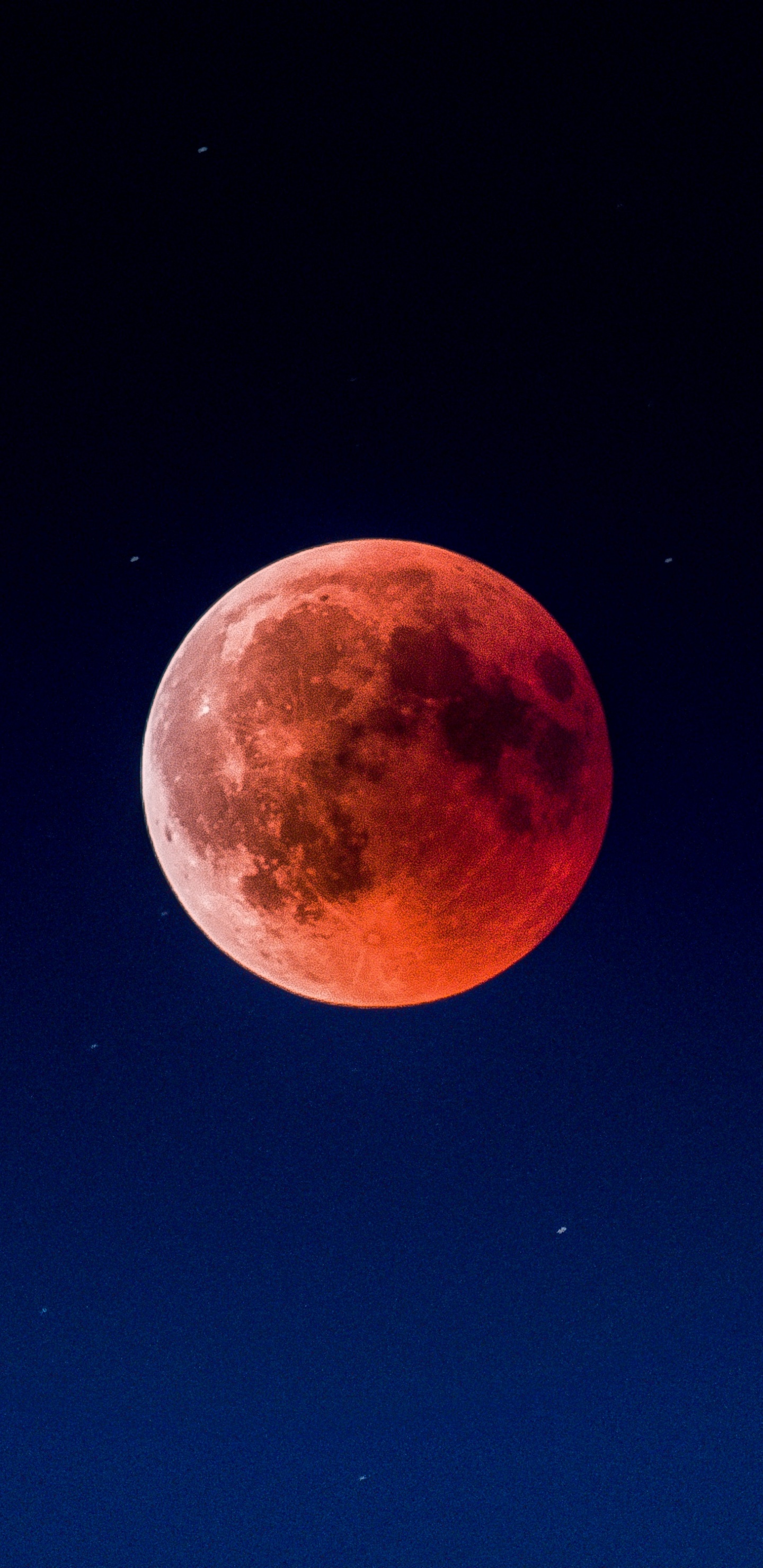 Vollmond am Himmel. Wallpaper in 1440x2960 Resolution