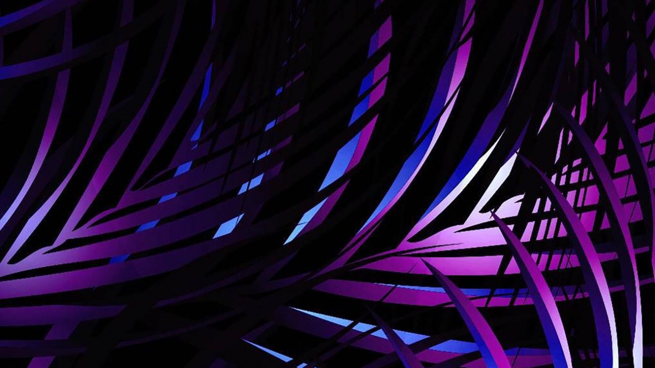 Purple and Black Abstract Illustration. Wallpaper in 1280x720 Resolution
