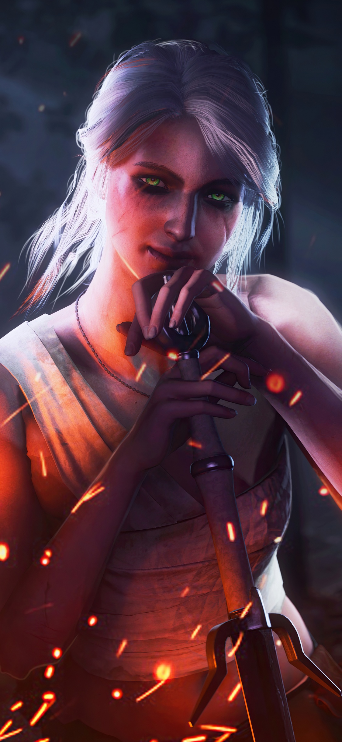 The Witcher 3 Wild Hunt, Ciri, Geralt de Rivia, Witcher, Divertissement. Wallpaper in 1125x2436 Resolution