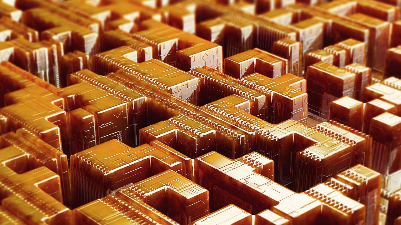 Bloques de Bloques Marrones y Negros. Wallpaper in 1280x720 Resolution