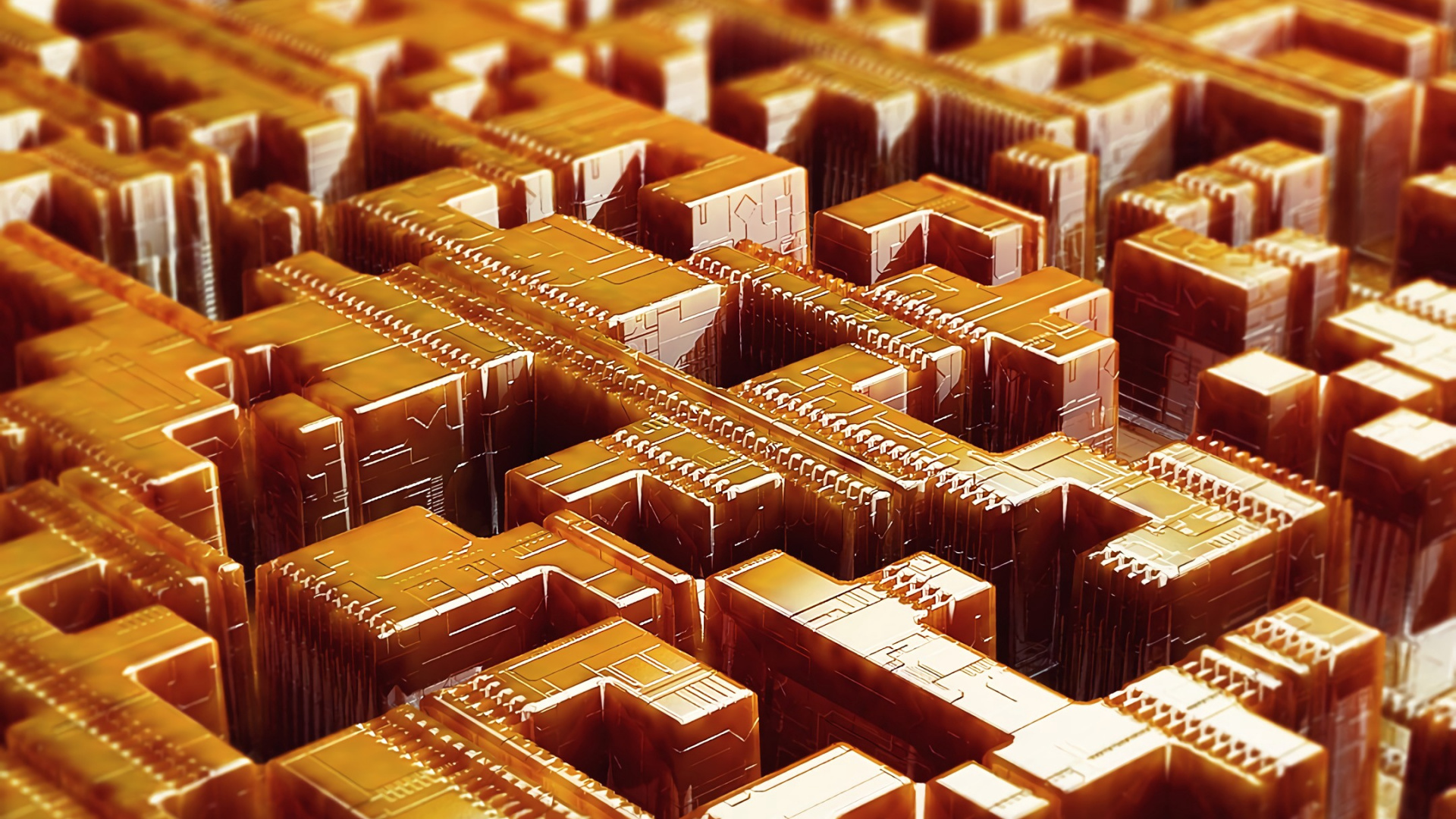 Braune Und Schwarze Blöcke Blöcke. Wallpaper in 1920x1080 Resolution