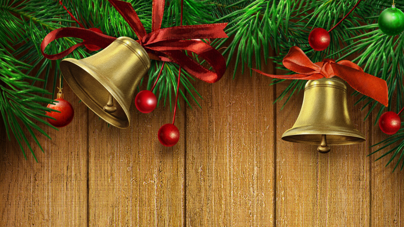 Weihnachten, Jingle Bell, Christmas Ornament, Weihnachtsdekoration, Fir. Wallpaper in 1366x768 Resolution