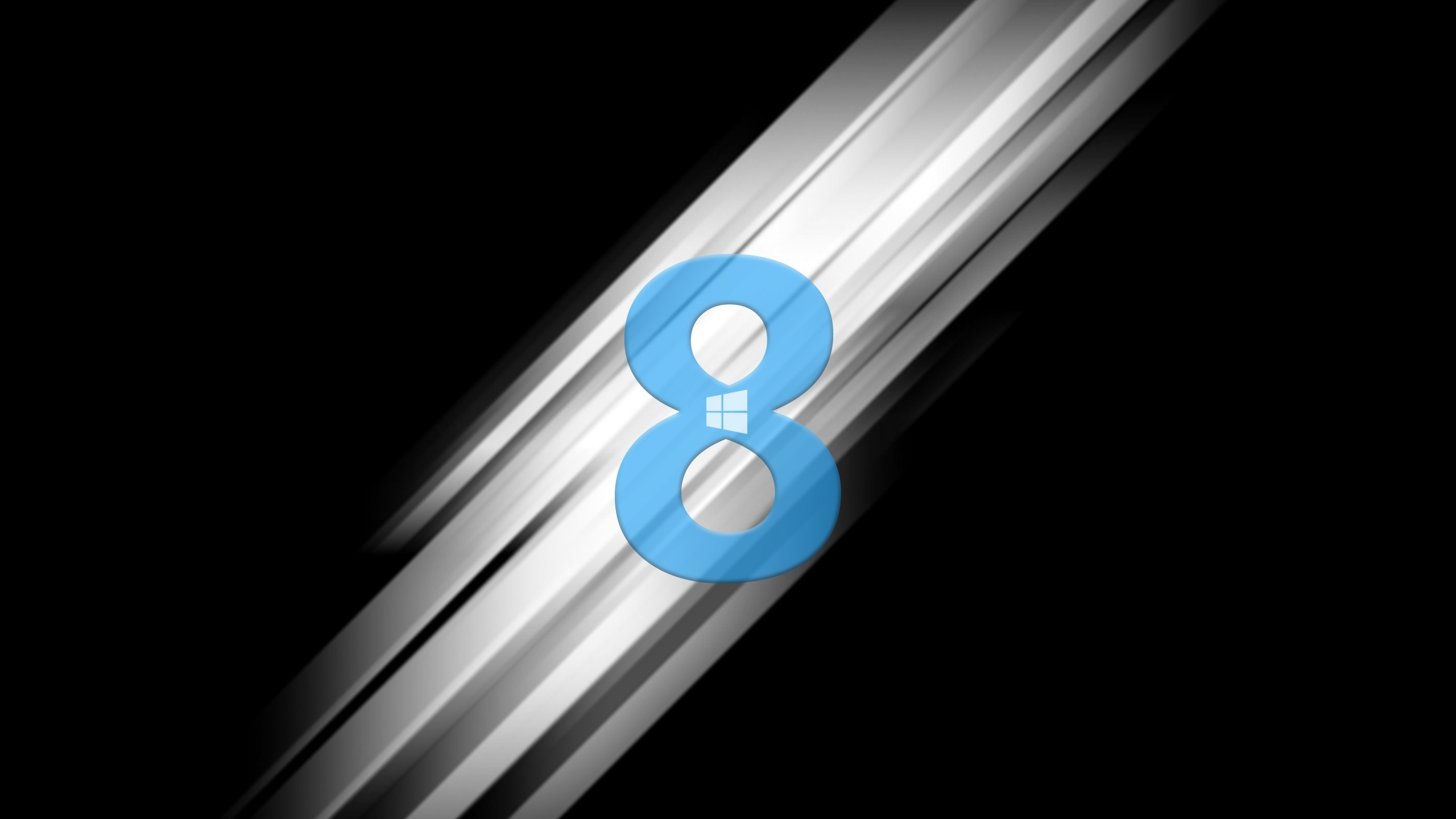 Blue and White Number 3 Illustration. Wallpaper in 2560x1440 Resolution