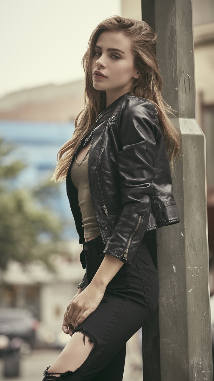 Lip, Hairstyle, Shoulder, Black, Sleeve. Wallpaper in 720x1280 Resolution