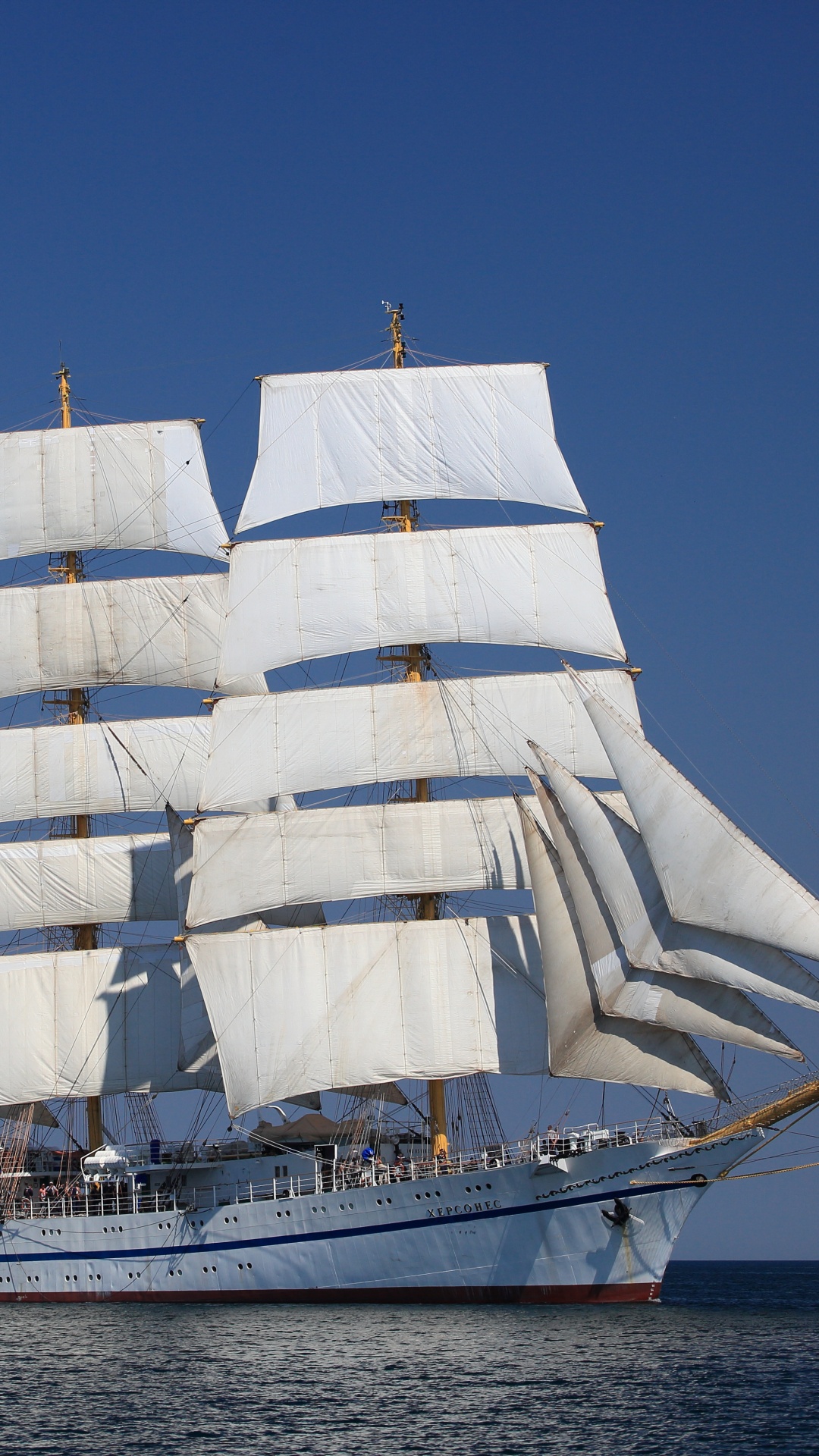 White Sail Boat on Sea Under Blue Sky During Daytime. Wallpaper in 1080x1920 Resolution