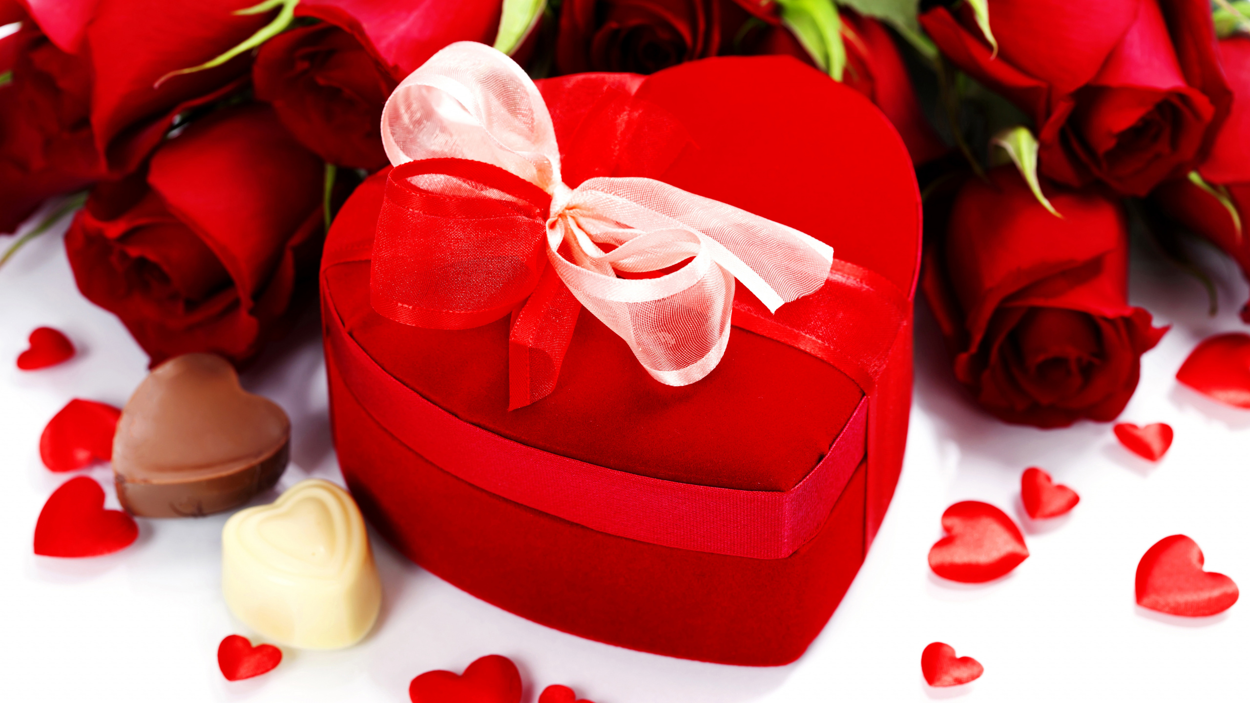 Chocolate, Valentines Day, Red, Heart, Love. Wallpaper in 2560x1440 Resolution