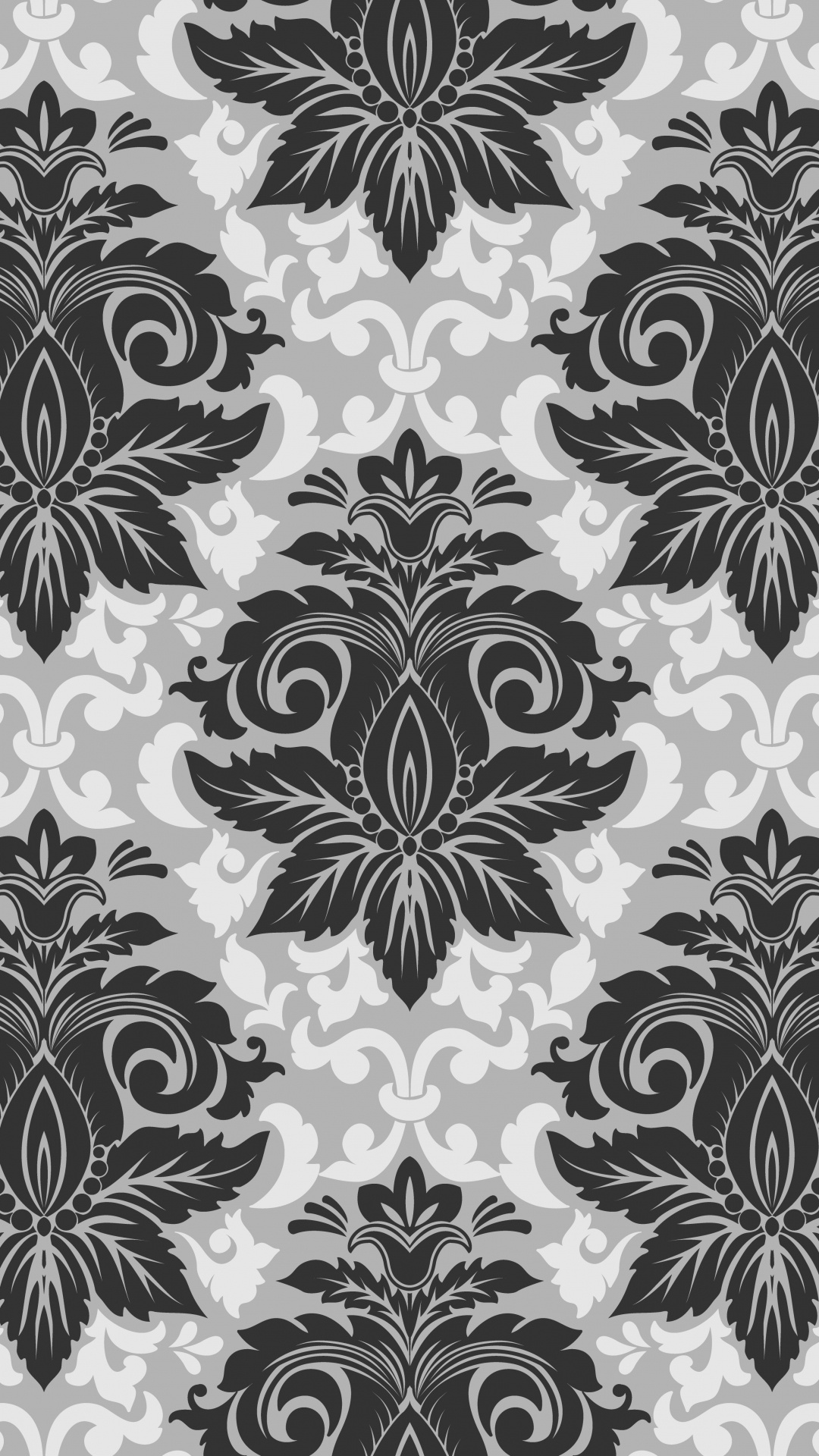 Textil Floral Blanco y Negro. Wallpaper in 1080x1920 Resolution