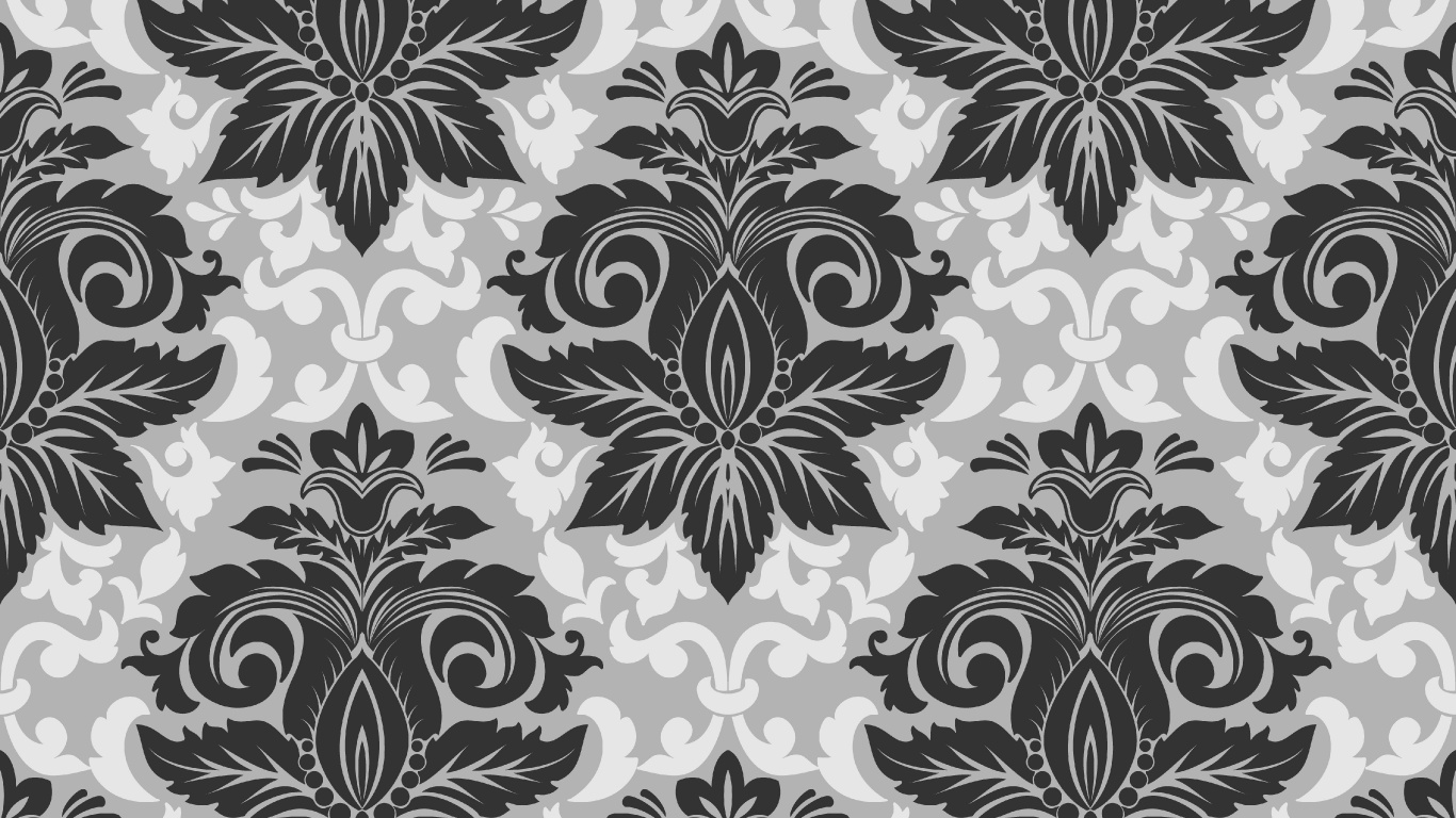 Textil Floral Blanco y Negro. Wallpaper in 1366x768 Resolution