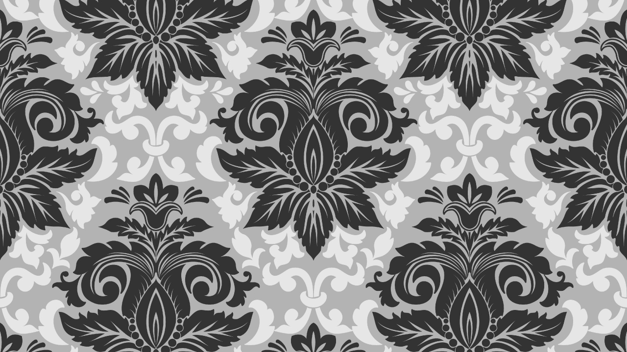 Black and White Floral Textile. Wallpaper in 1280x720 Resolution