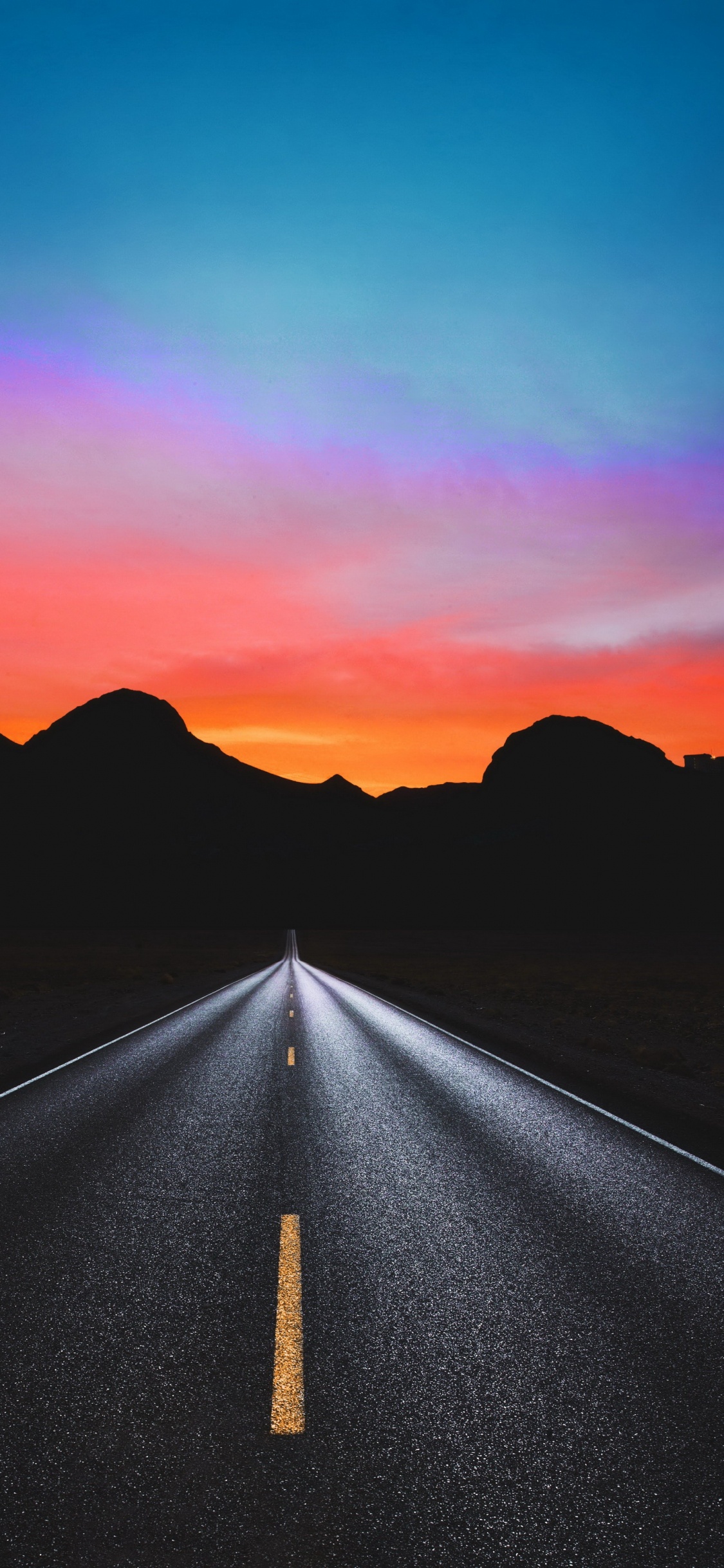 Atmosphère, L'écorégion, Nature, Paysage Naturel, Surface de la Route. Wallpaper in 1125x2436 Resolution