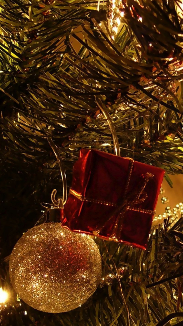 Weihnachtsbaum, Christmas Ornament, Weihnachtsdekoration, Weihnachtsbeleuchtung, Fichte. Wallpaper in 750x1334 Resolution