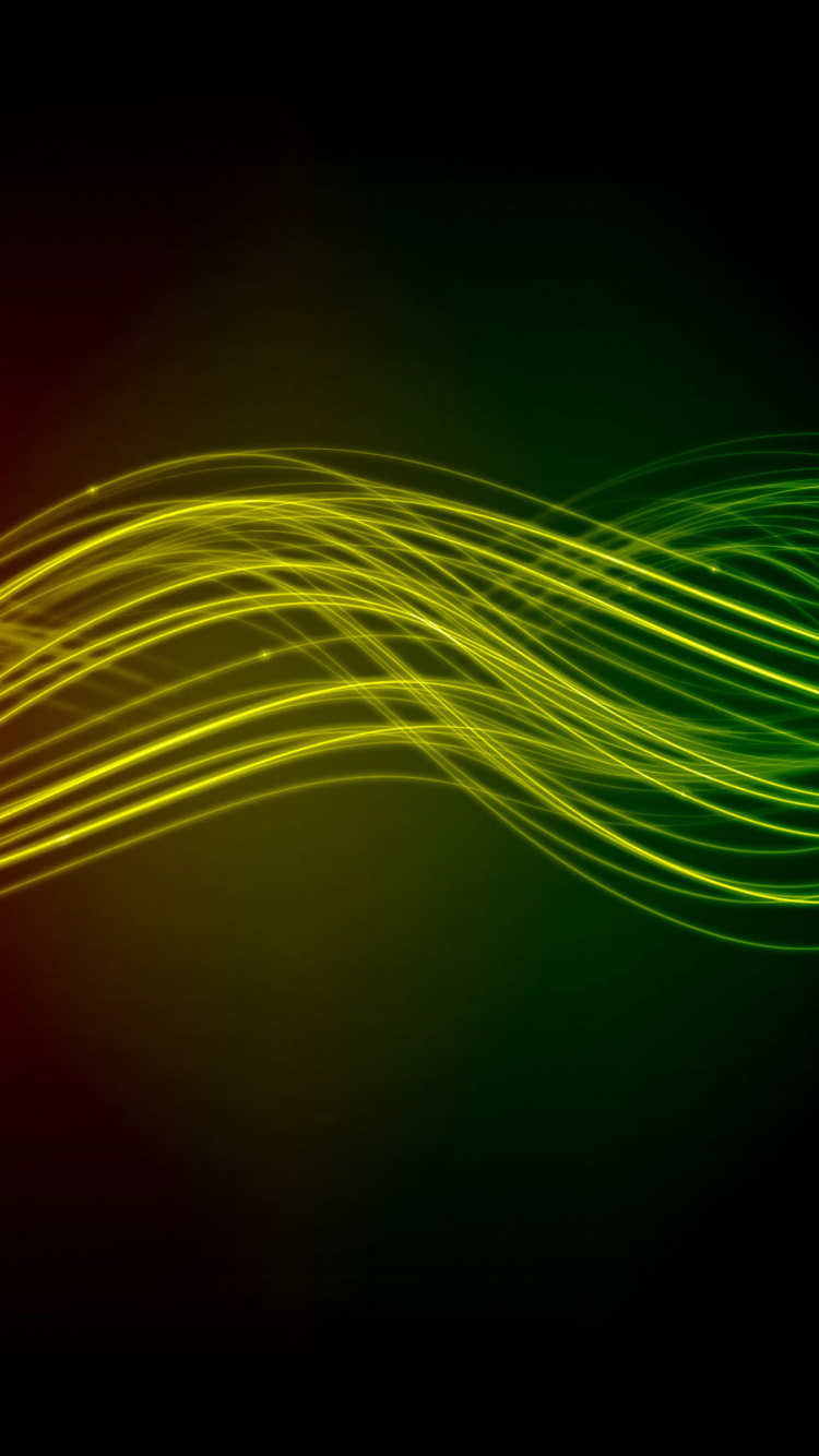 Yellow and Red Light on Black Background. Wallpaper in 750x1334 Resolution