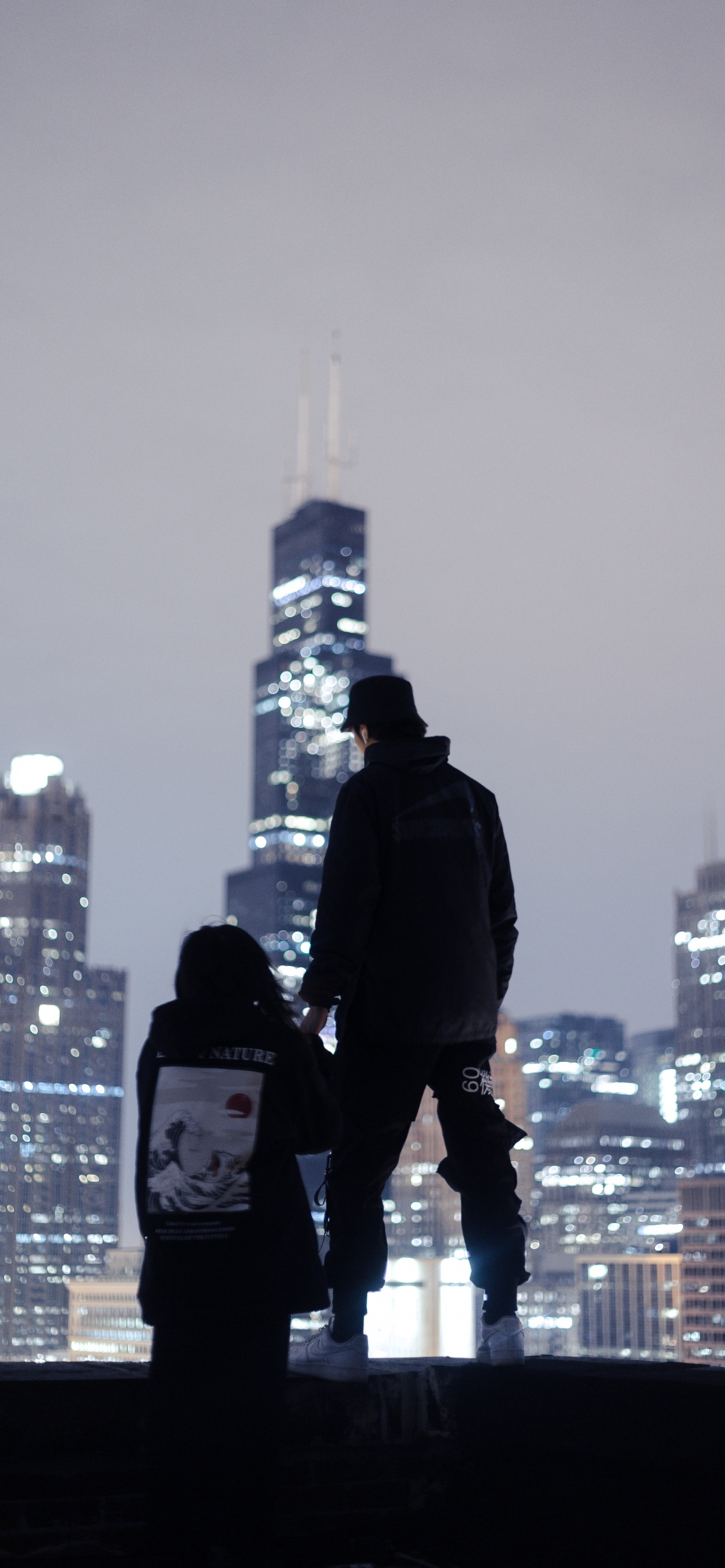 里程碑, 剪影, 黑色的, 城市, 白色 壁纸 1242x2688 允许