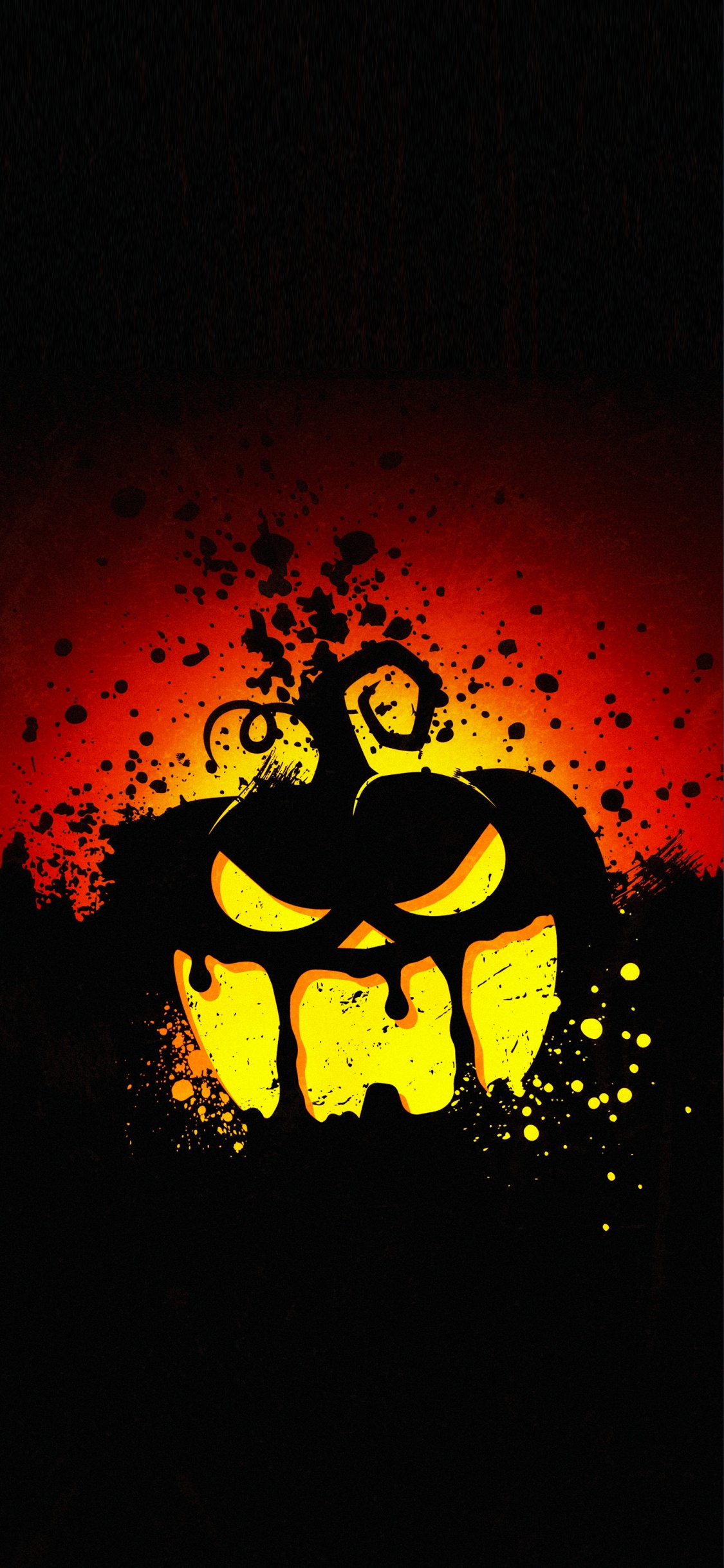 Helloween, Orange, Haval Mase, Farbigkeit, Kunst. Wallpaper in 1125x2436 Resolution