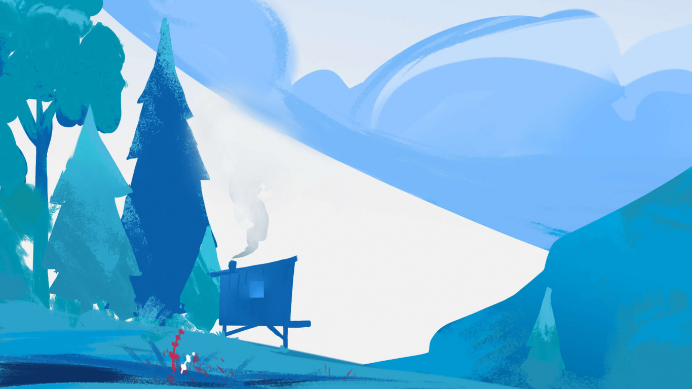 Natural Landscape, Slope, Ice Cap, Paint, Freezing. Wallpaper in 1366x768 Resolution