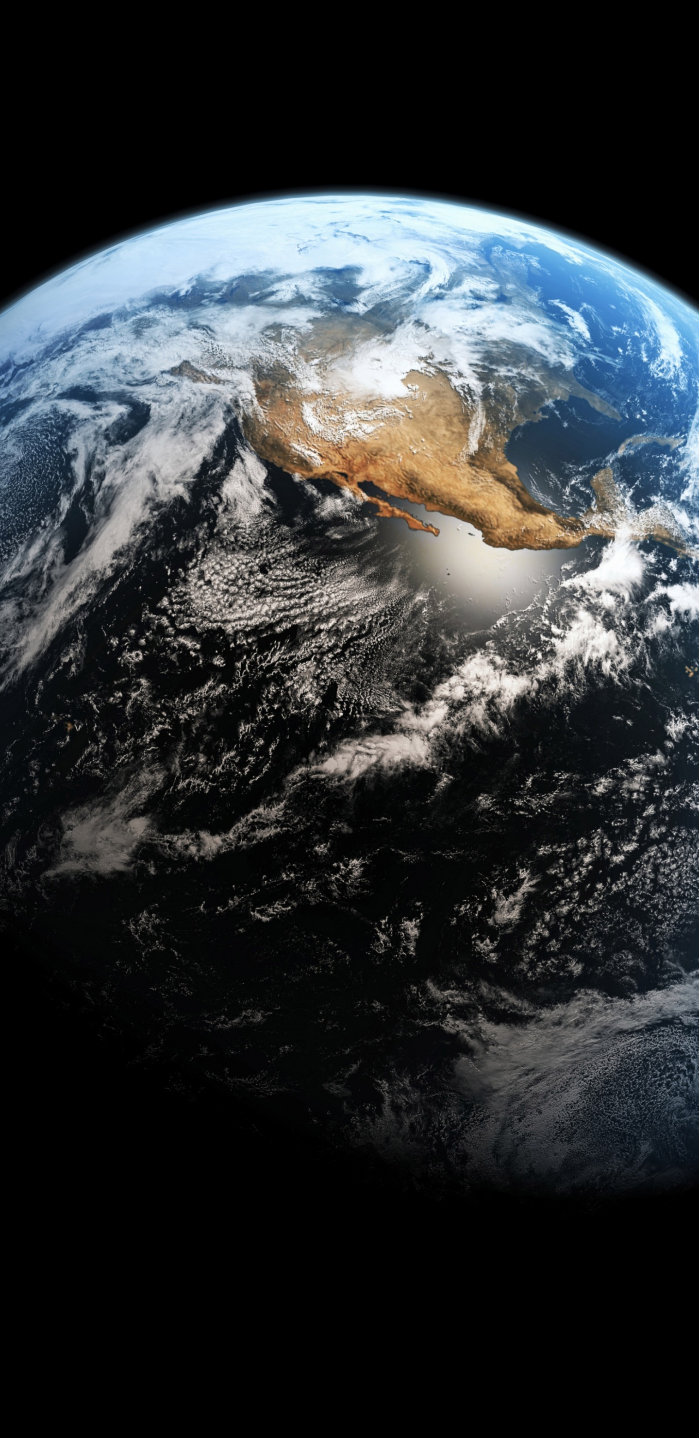 Blue and White Planet Earth. Wallpaper in 1440x2960 Resolution