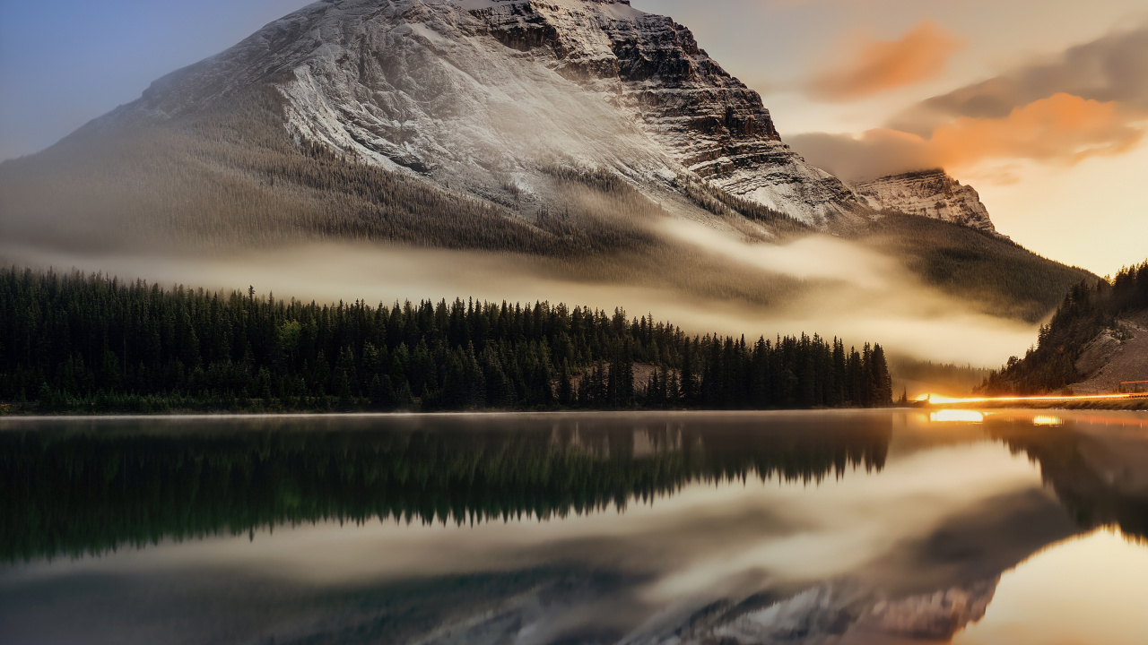 Wild Canadian Nature, Jasper, Banff National Park, Icefields Parkway, Mountain. Wallpaper in 1280x720 Resolution