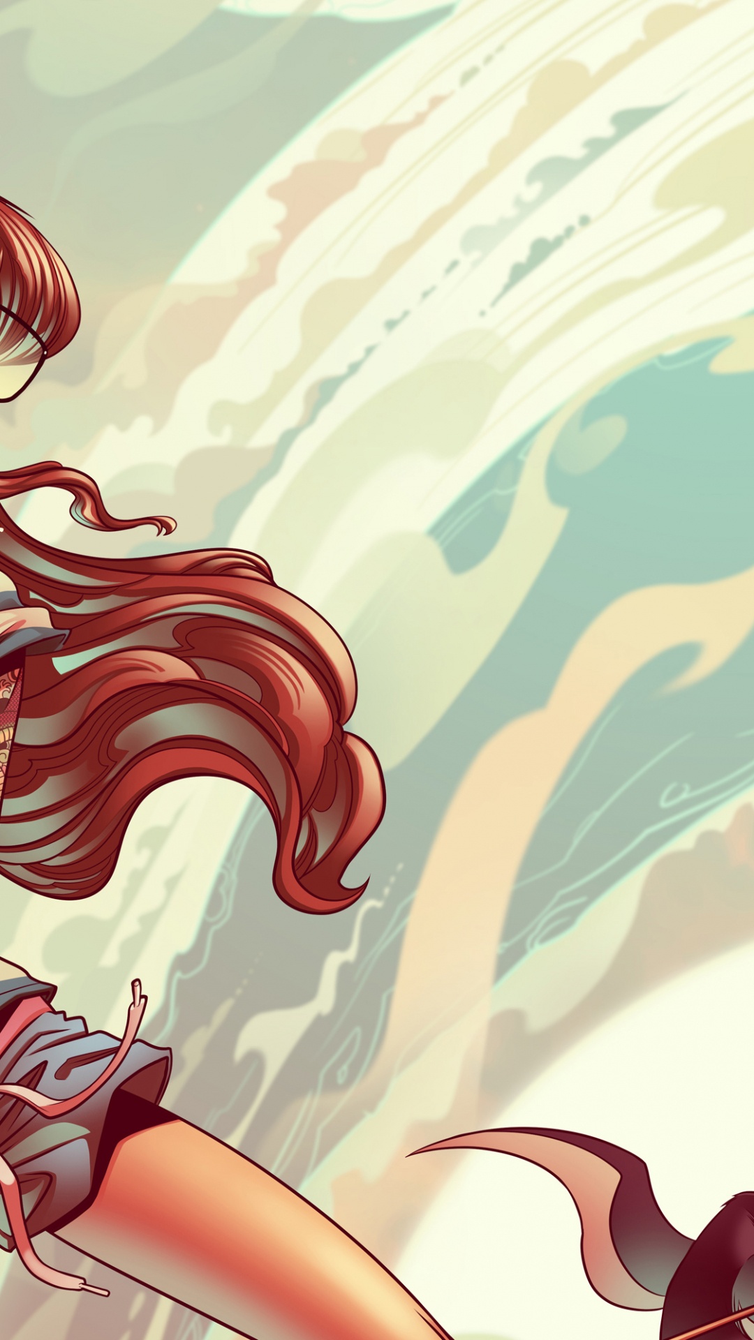 Mujer en Vestido Rojo Personaje de Anime. Wallpaper in 1080x1920 Resolution