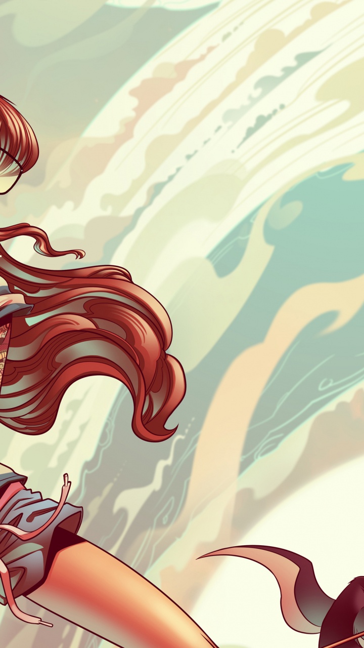 Mujer en Vestido Rojo Personaje de Anime. Wallpaper in 720x1280 Resolution