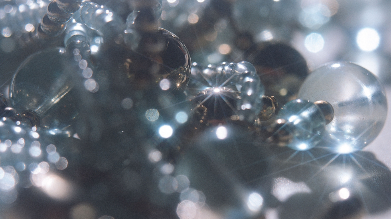 Blue and White Light Bokeh. Wallpaper in 1366x768 Resolution