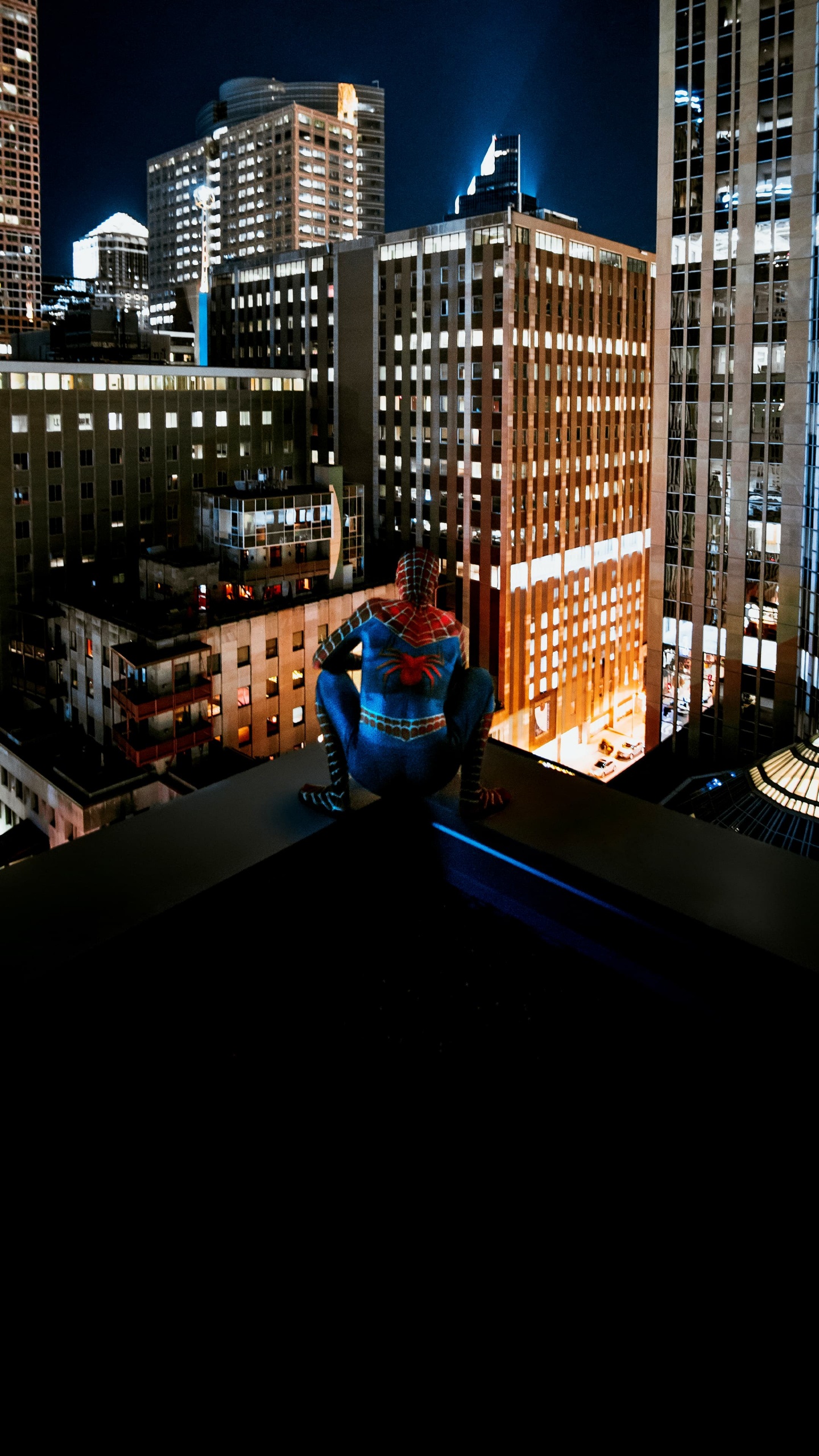 Spider-man, Gebäude, Superhelden, Marvel Comics, Comic. Wallpaper in 1440x2560 Resolution