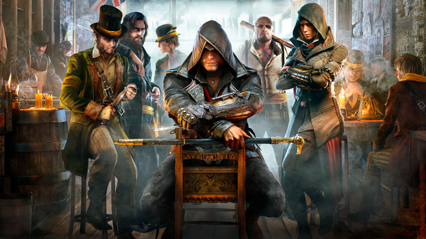 Assassins Creed Syndicat, Assassins Creed Unity, Ubisoft, Jeu Pc, Jeu D'action Aventure. Wallpaper in 1366x768 Resolution