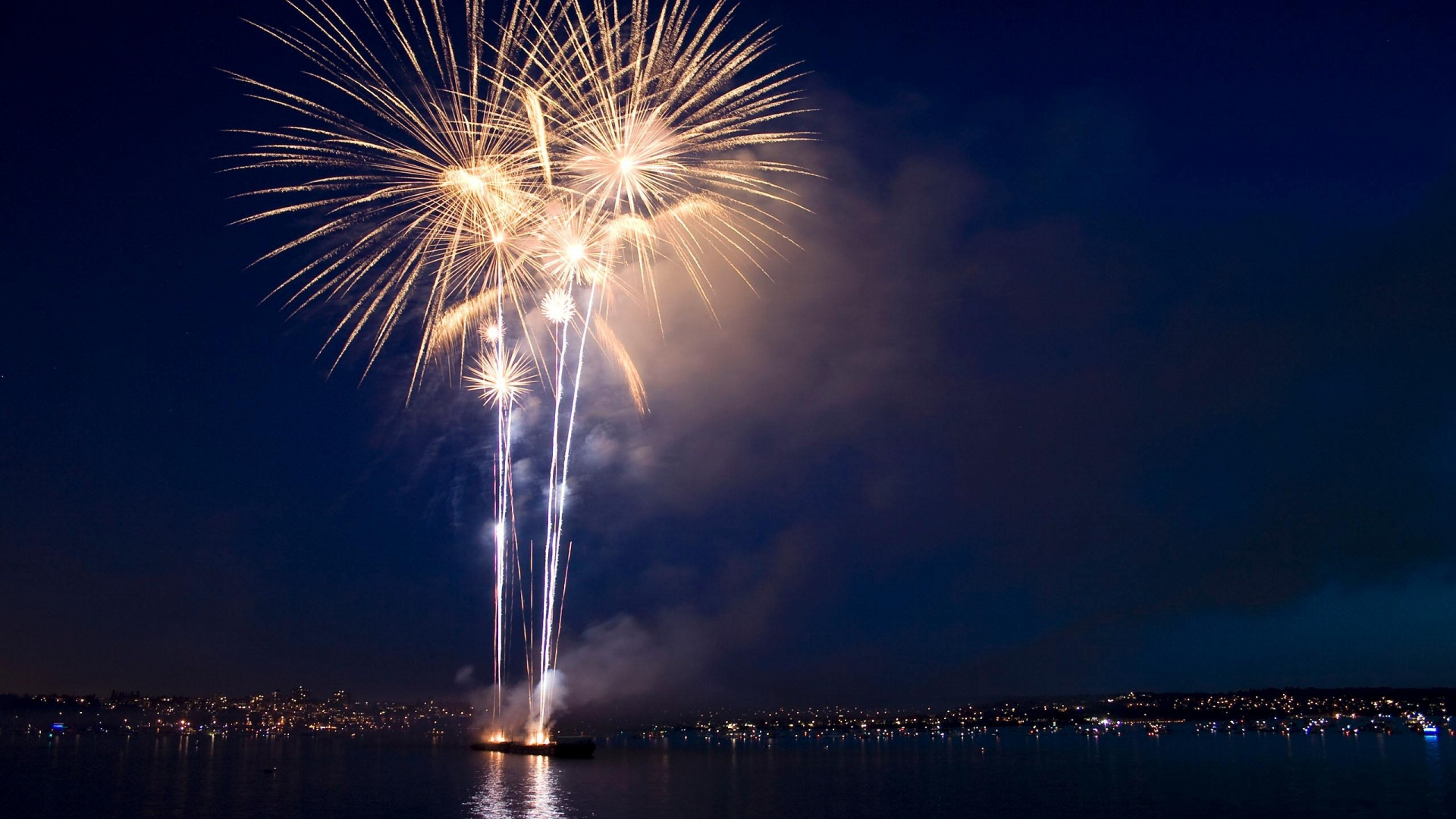 le Réveillon du Nouvel An, Nouvelle Année, Artifice, Nuit, Événement. Wallpaper in 1920x1080 Resolution