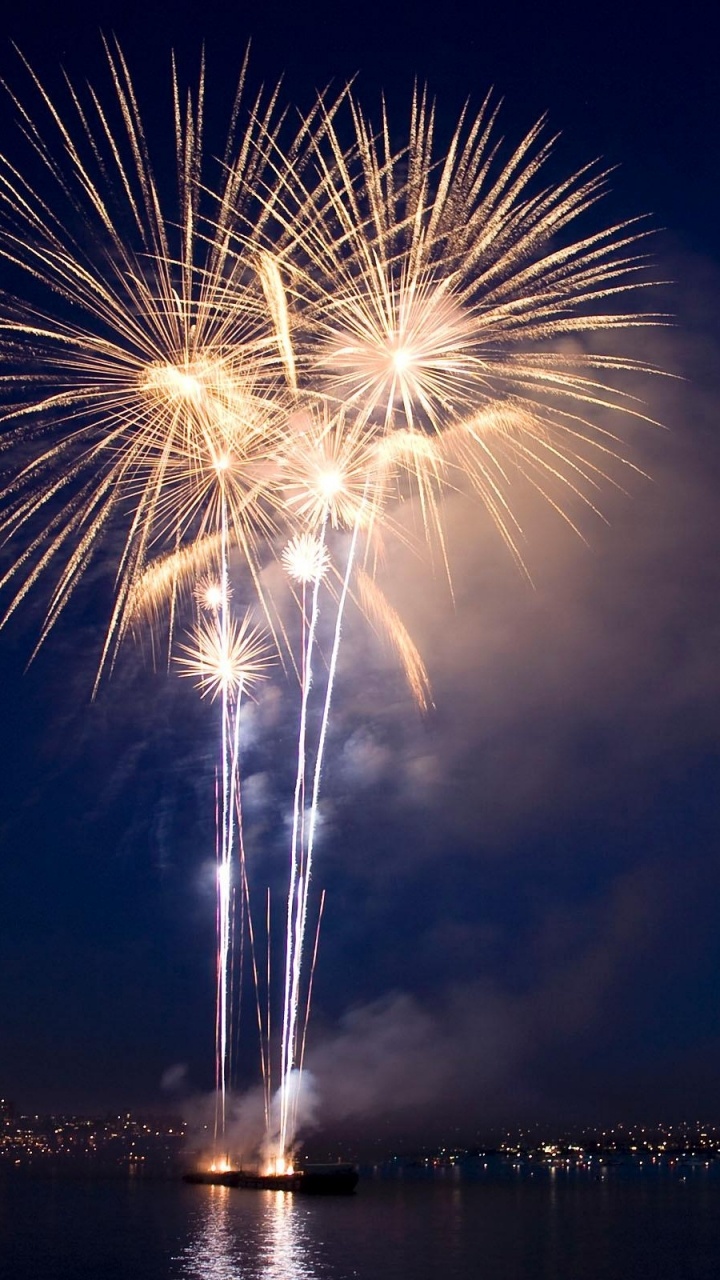 New Years Eve, New Year, Fireworks, Night, Event. Wallpaper in 720x1280 Resolution