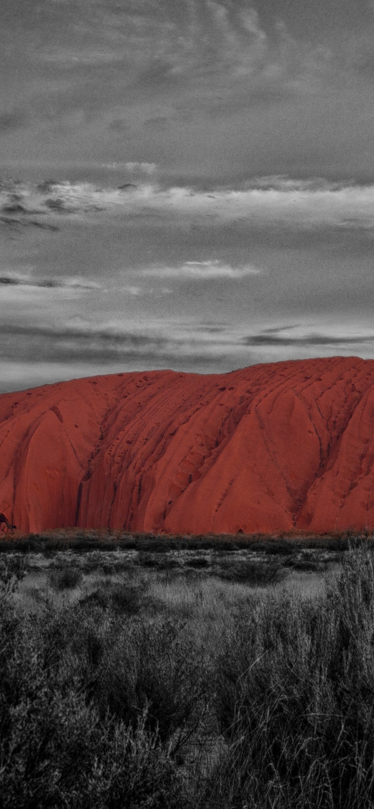 Brown Mountain Under Cloudy Sky During Daytime. Wallpaper in 1242x2688 Resolution