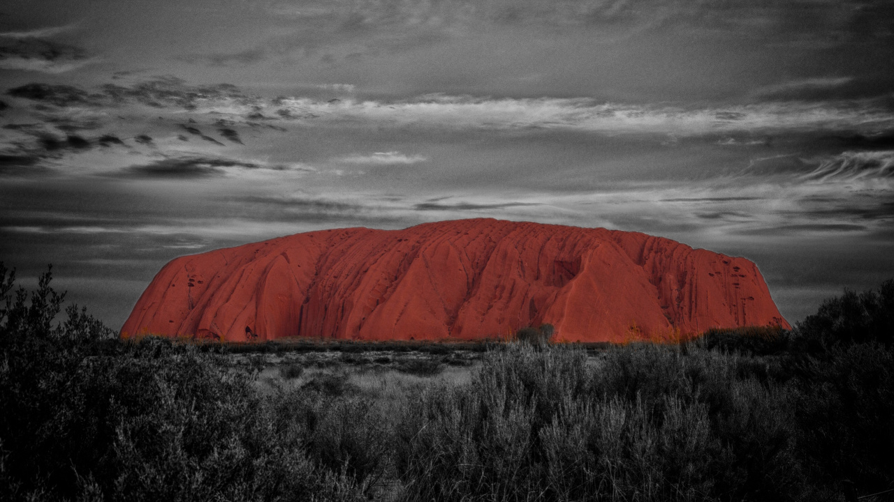 Brown Mountain Under Cloudy Sky During Daytime. Wallpaper in 1280x720 Resolution