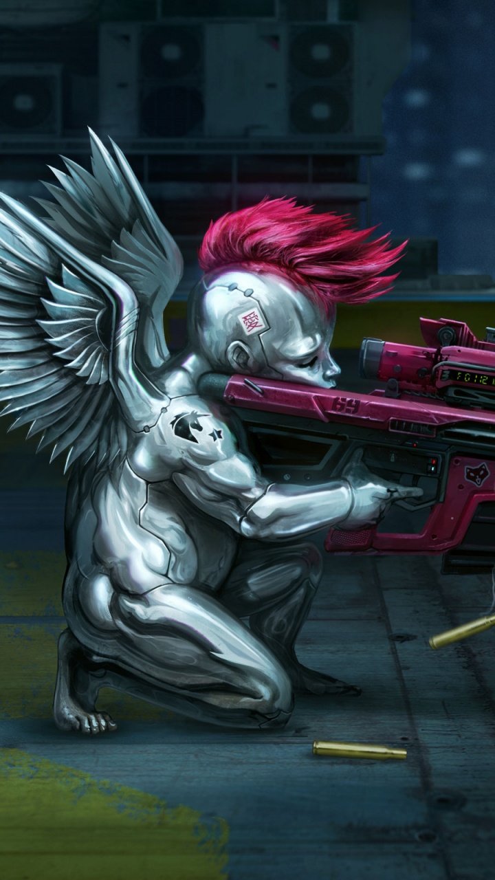 Cyberpunk 2077, cd Projekt, Juego de Pc, Juego de Disparos, Arma. Wallpaper in 720x1280 Resolution