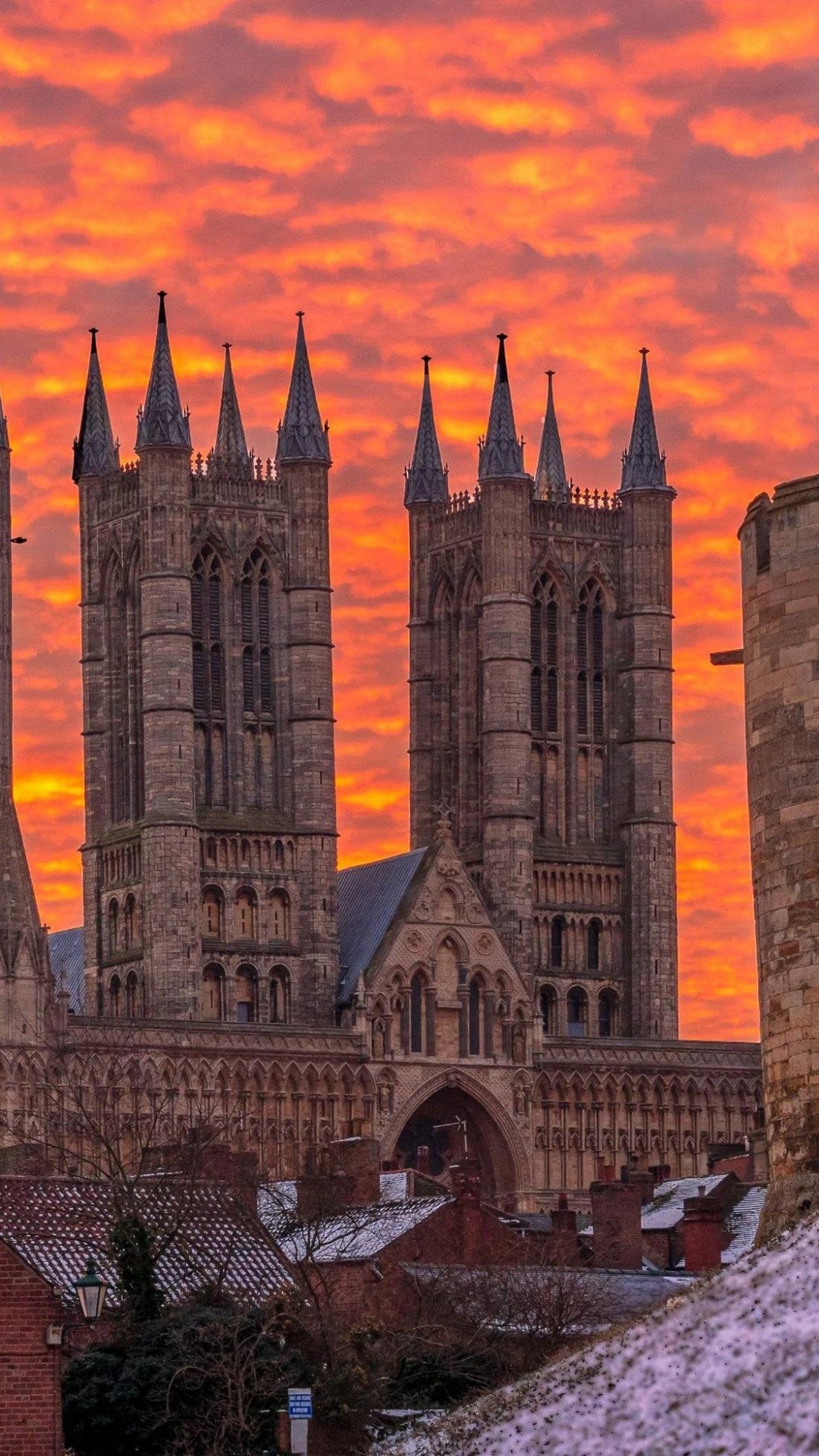 Lincoln Cathedral, Ely Cathedral, Cathedral, Cloud, Building. Wallpaper in 1080x1920 Resolution