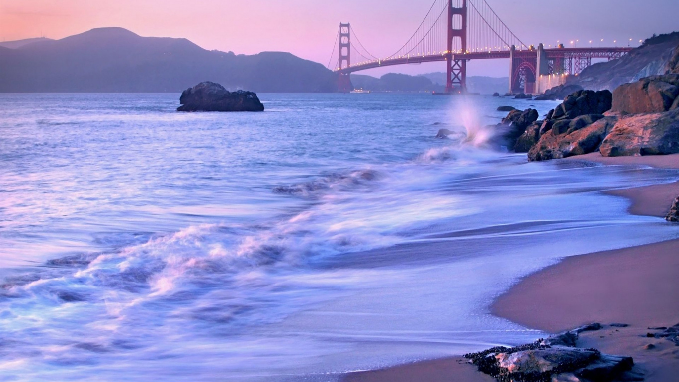 Golden Gate Bridge San Francisco California. Wallpaper in 1366x768 Resolution