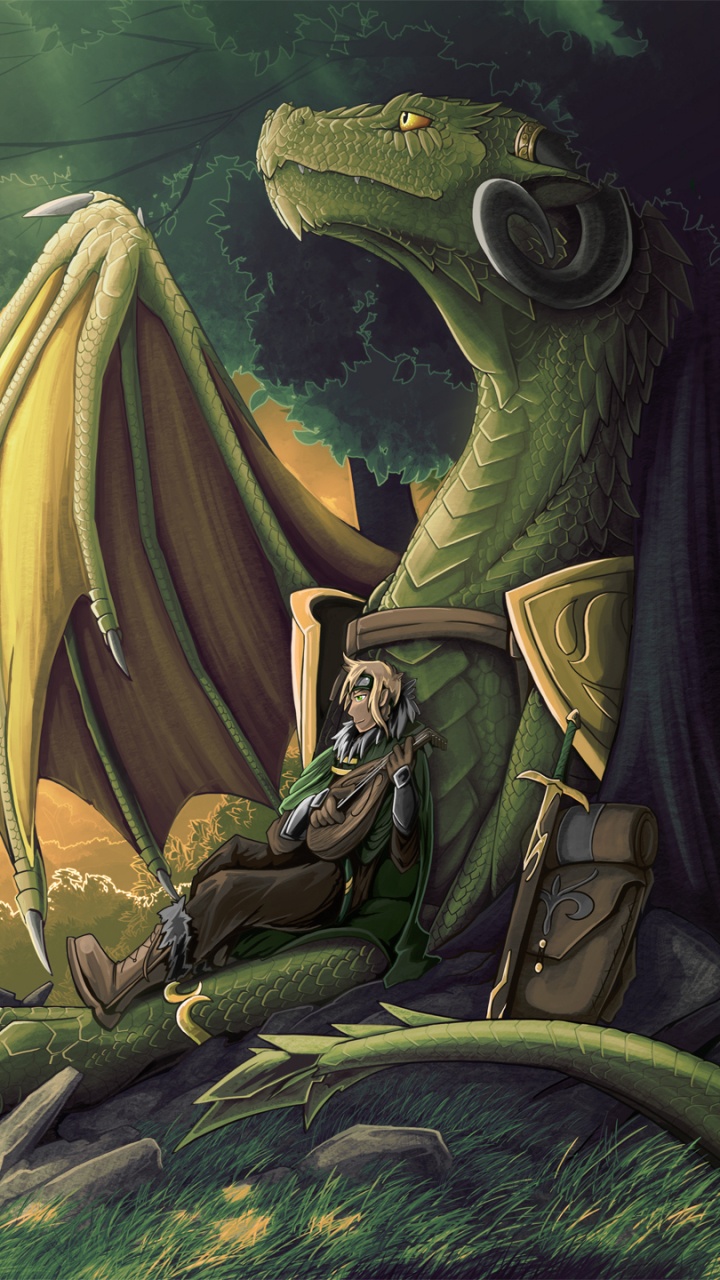 Homme en Robe Verte Tenant Une Peinture de Livre. Wallpaper in 720x1280 Resolution