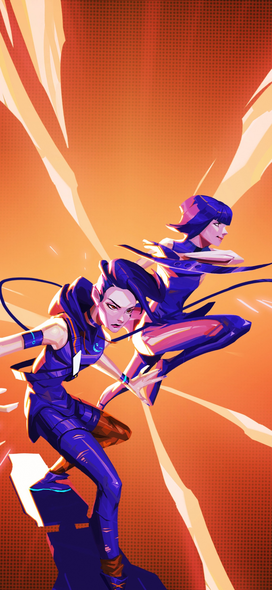 Cartoon, Rog-Telefon 7, Asus, Geste, Kunst. Wallpaper in 1125x2436 Resolution