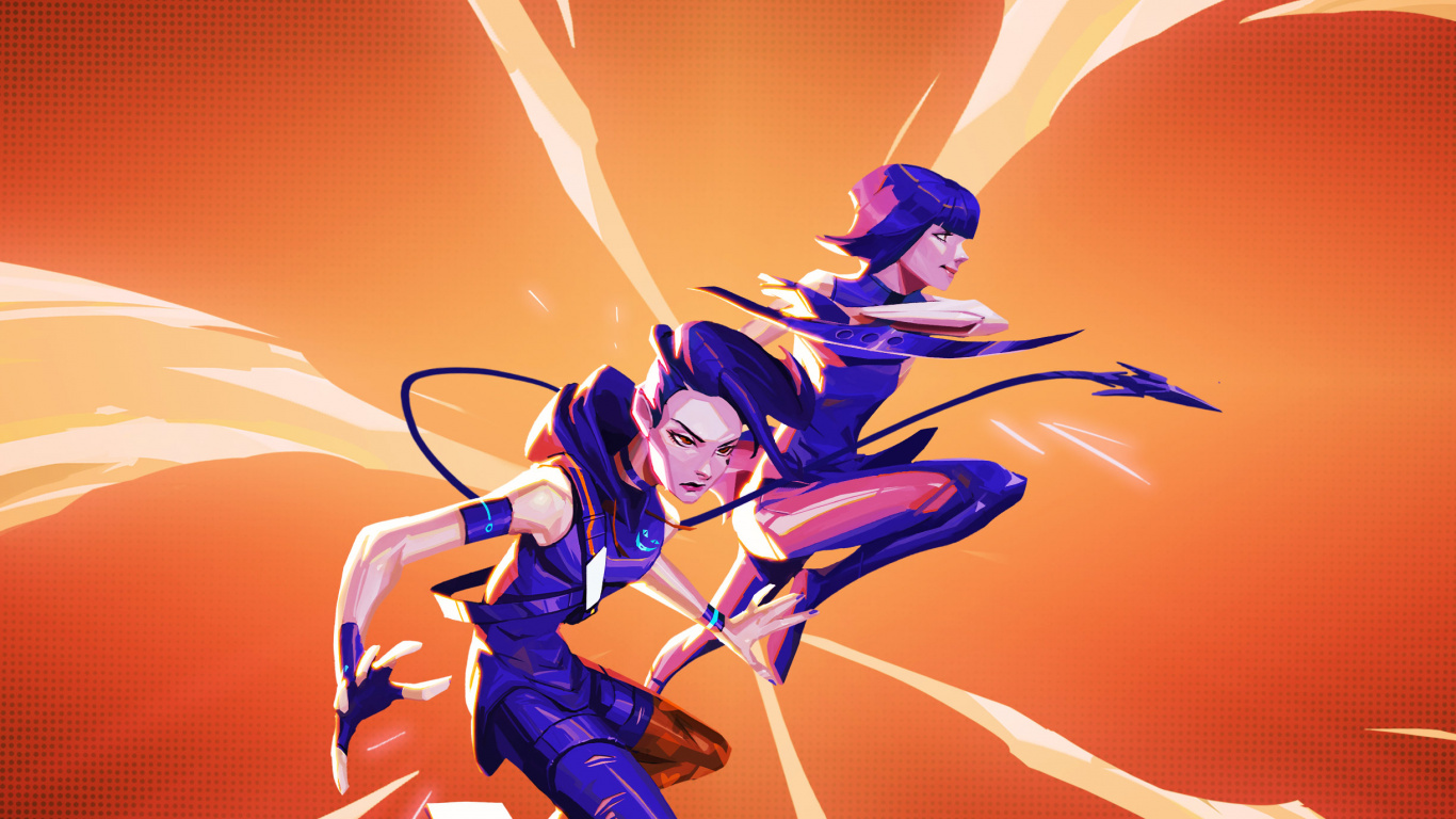 Cartoon, Rog-Telefon 7, Asus, Geste, Kunst. Wallpaper in 1366x768 Resolution